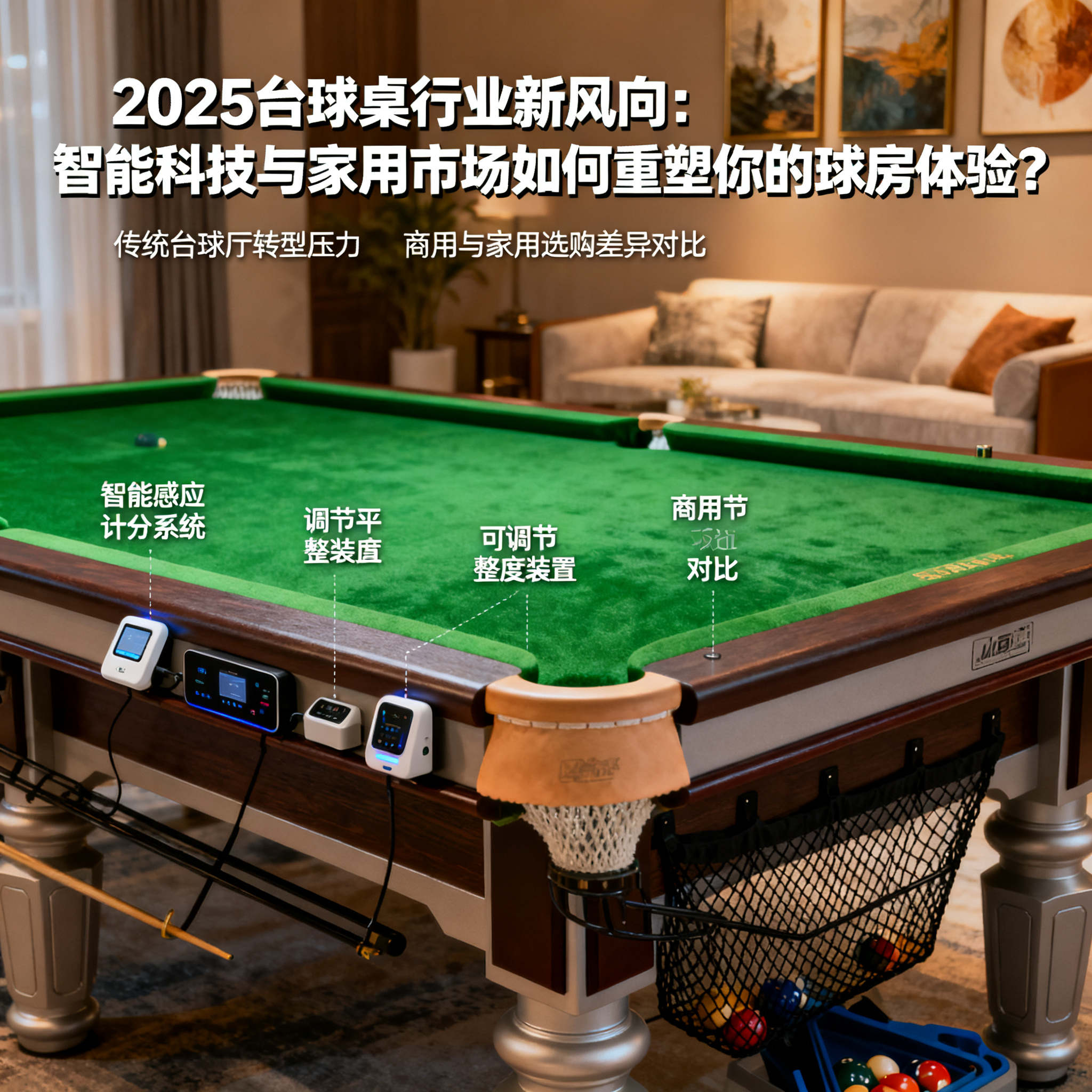 2025台球桌行业新风向:智能科技与家用市场如何重塑你的球房体验?