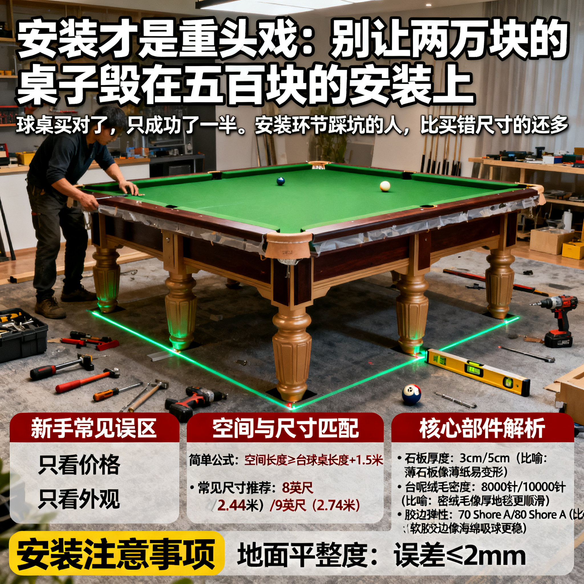 安装才是重头戏:别让两万块的桌子毁在五百块的安装上