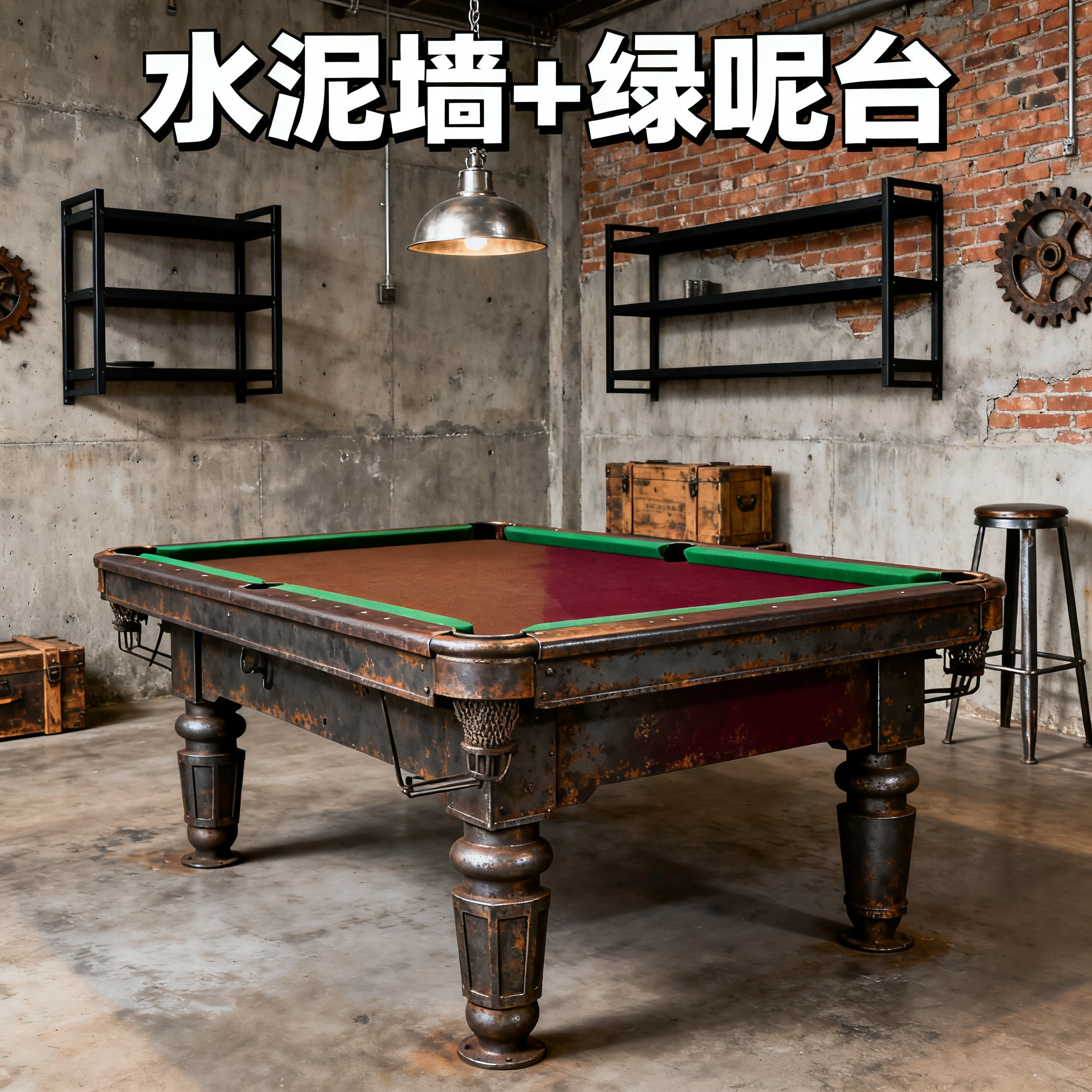 二、视觉的锚点：复古台球桌的硬核美学