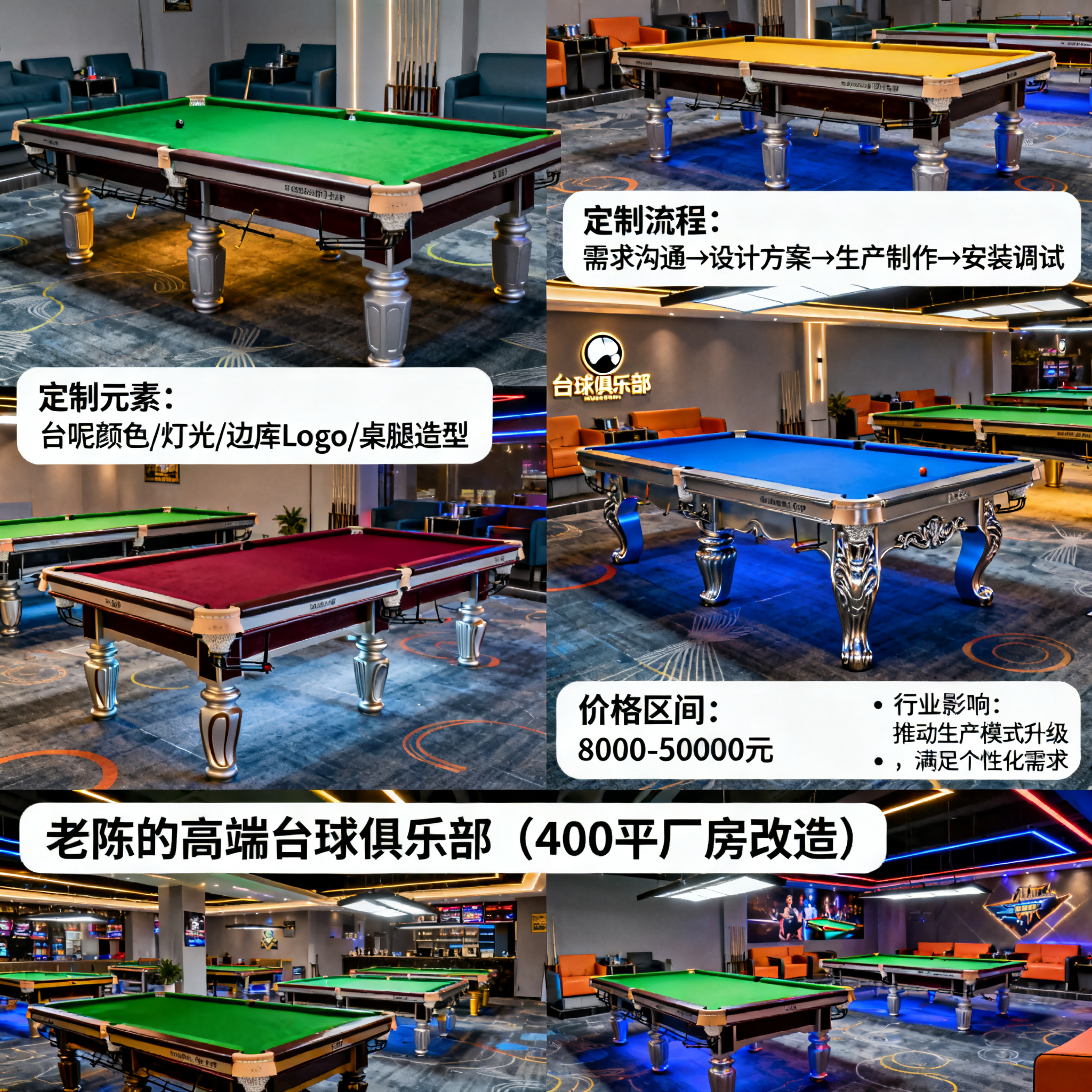 个性化定制台球桌：从图案到尺寸，行业进入“私人订制”时代
