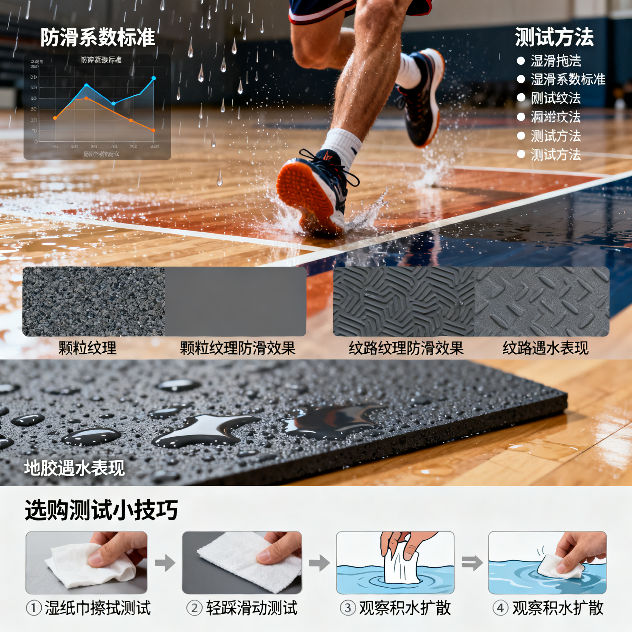 场馆地胶防滑性能大揭秘:湿滑地面如何保障安全?