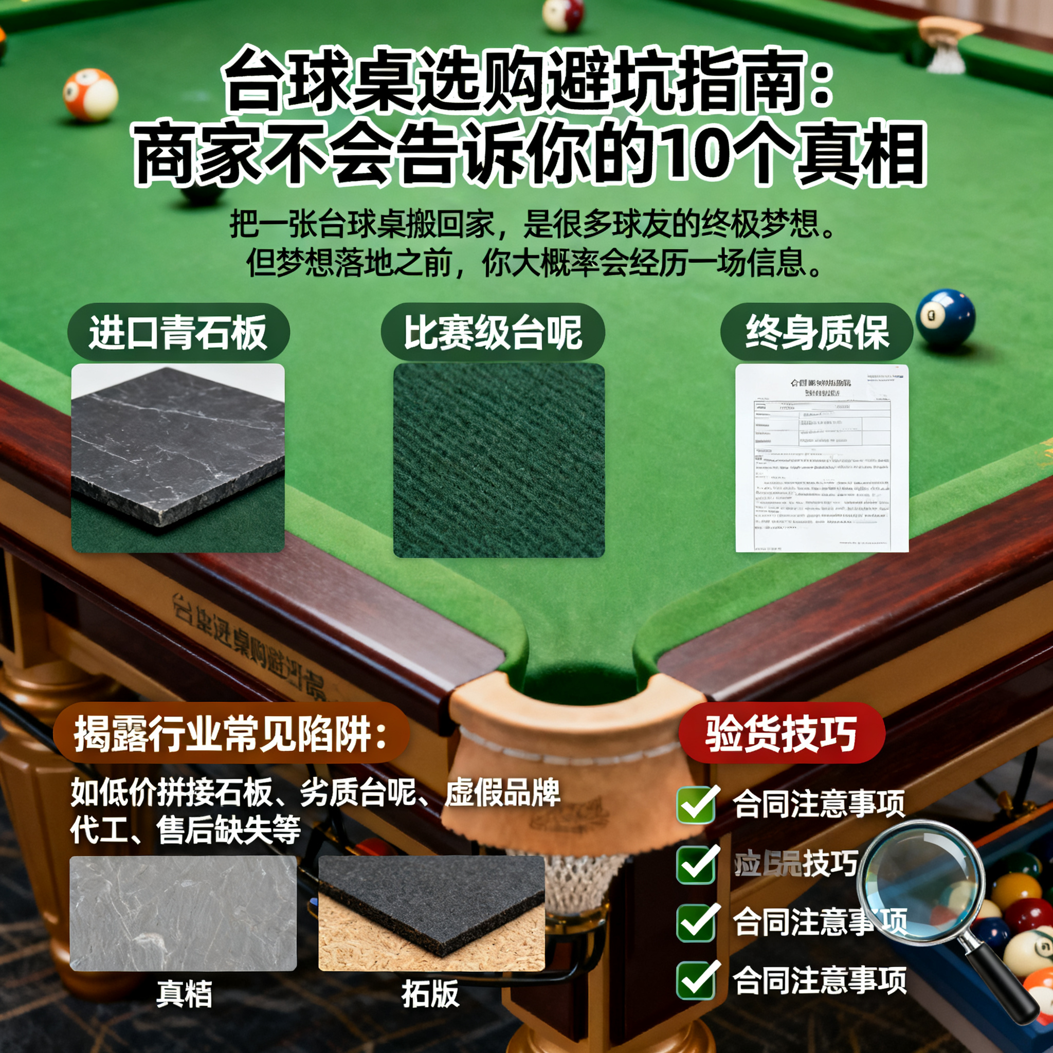 台球桌选购避坑指南:商家不会告诉你的10个真相