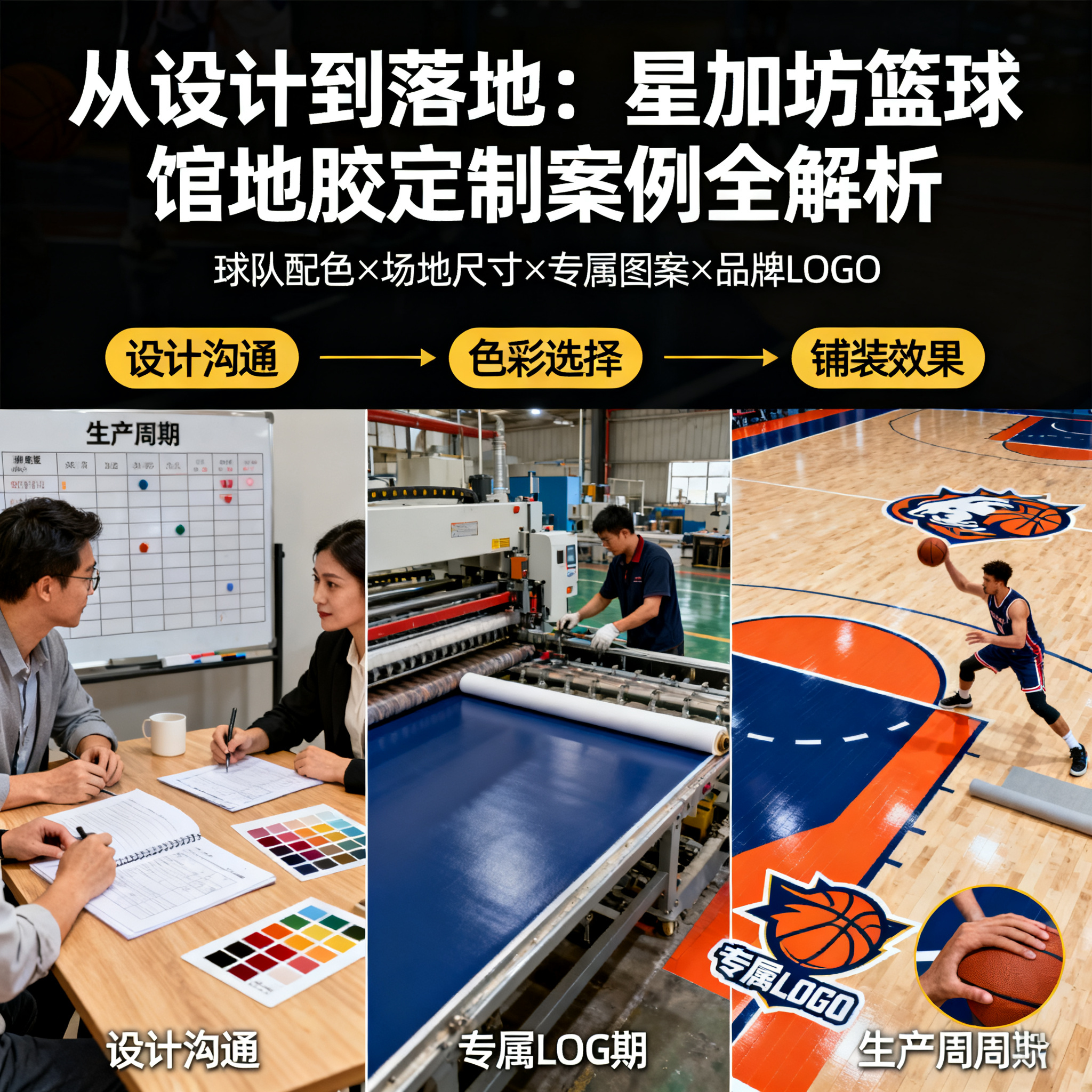 从设计到落地：一个篮球馆地胶定制案例全解析