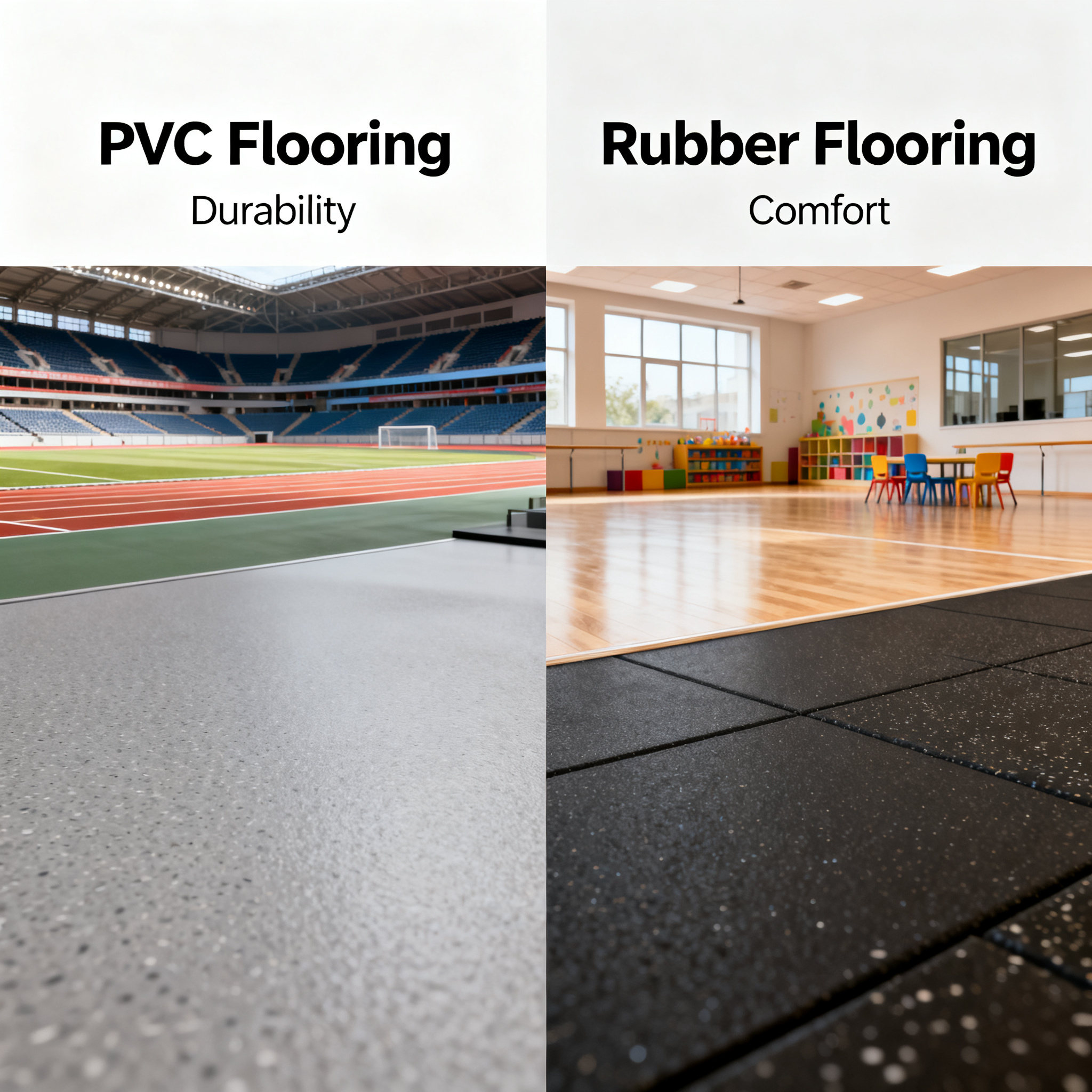 PVC Flooring vs Rubber Flooring: Who Reigns Supreme in Sports Venues?