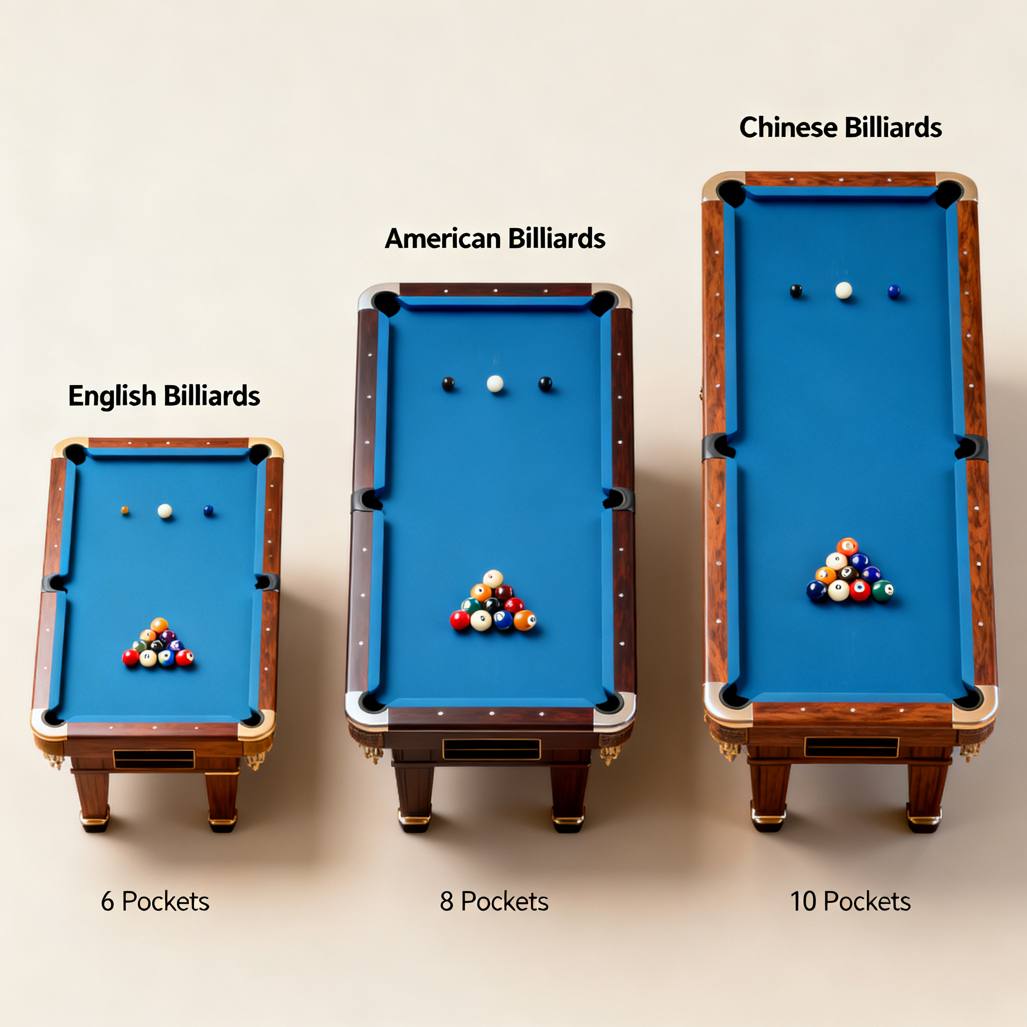 How to Choose a Billiard Table? Understand the Differences Between English, American, and Chinese Billiards in 3 Minutes
