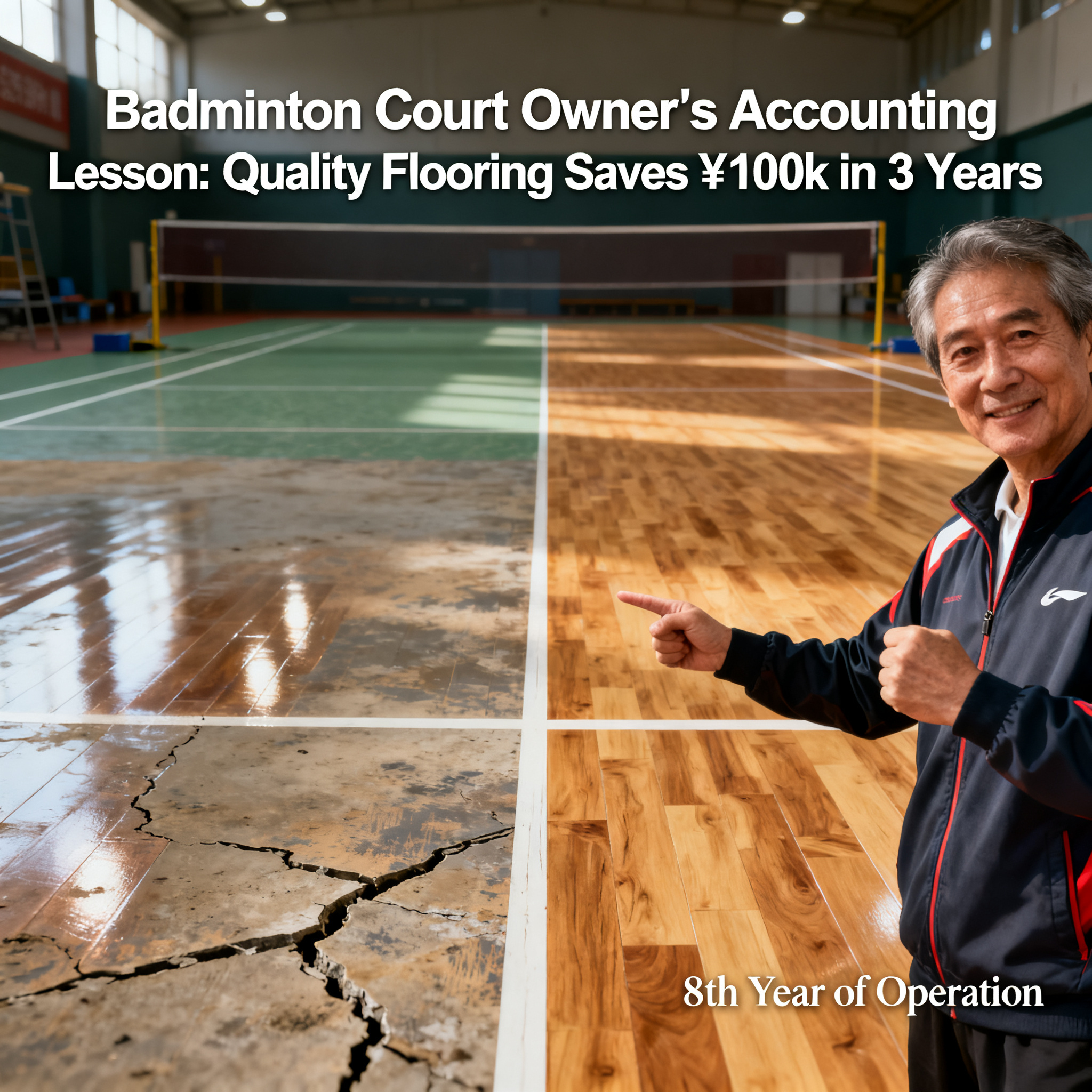 A Badminton Court Owner's Accounting Lesson: One Quality Flooring, Saving 100,000 Yuan in Repair Costs Over Three Years