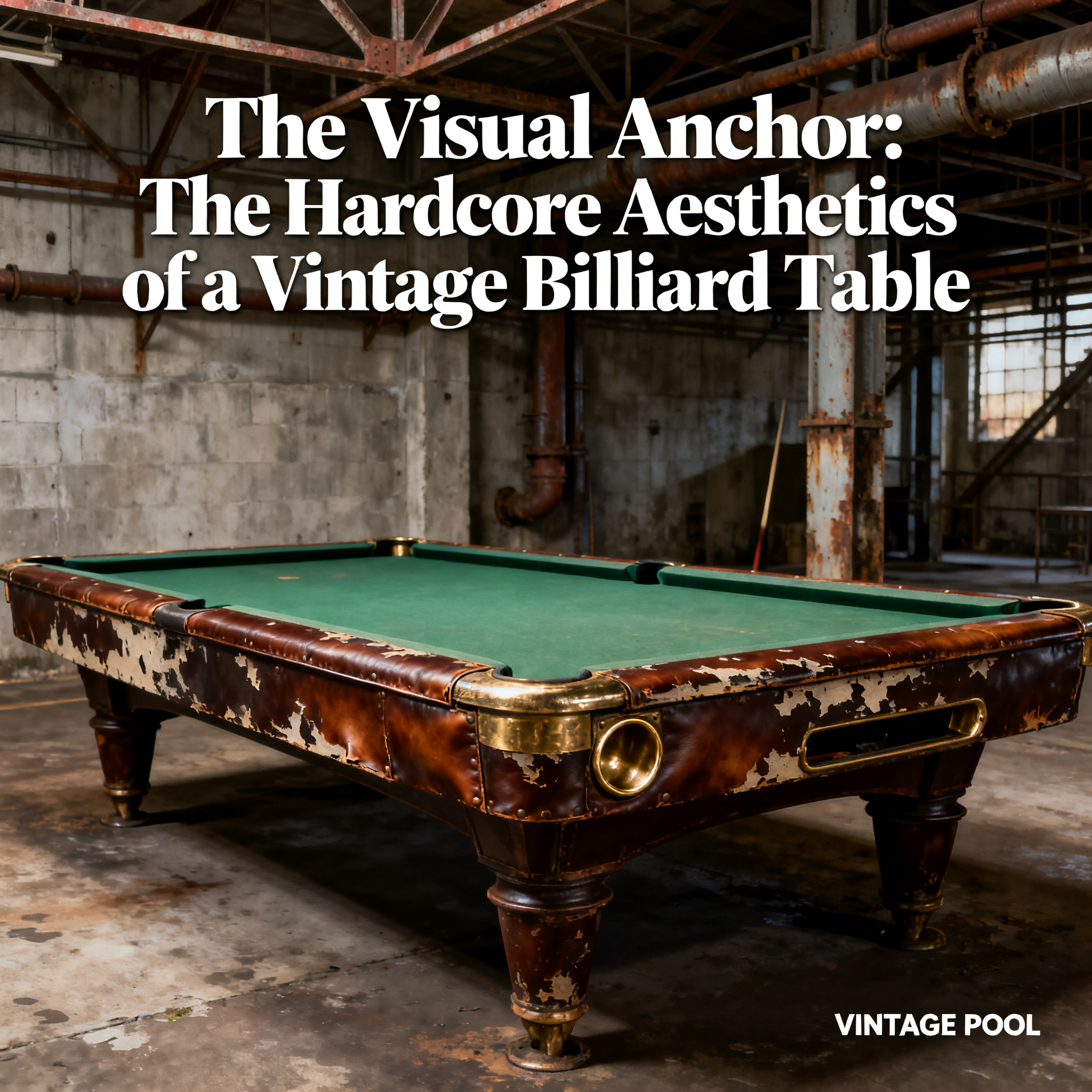2. The Visual Anchor: The Hardcore Aesthetics of a Vintage Billiard Table