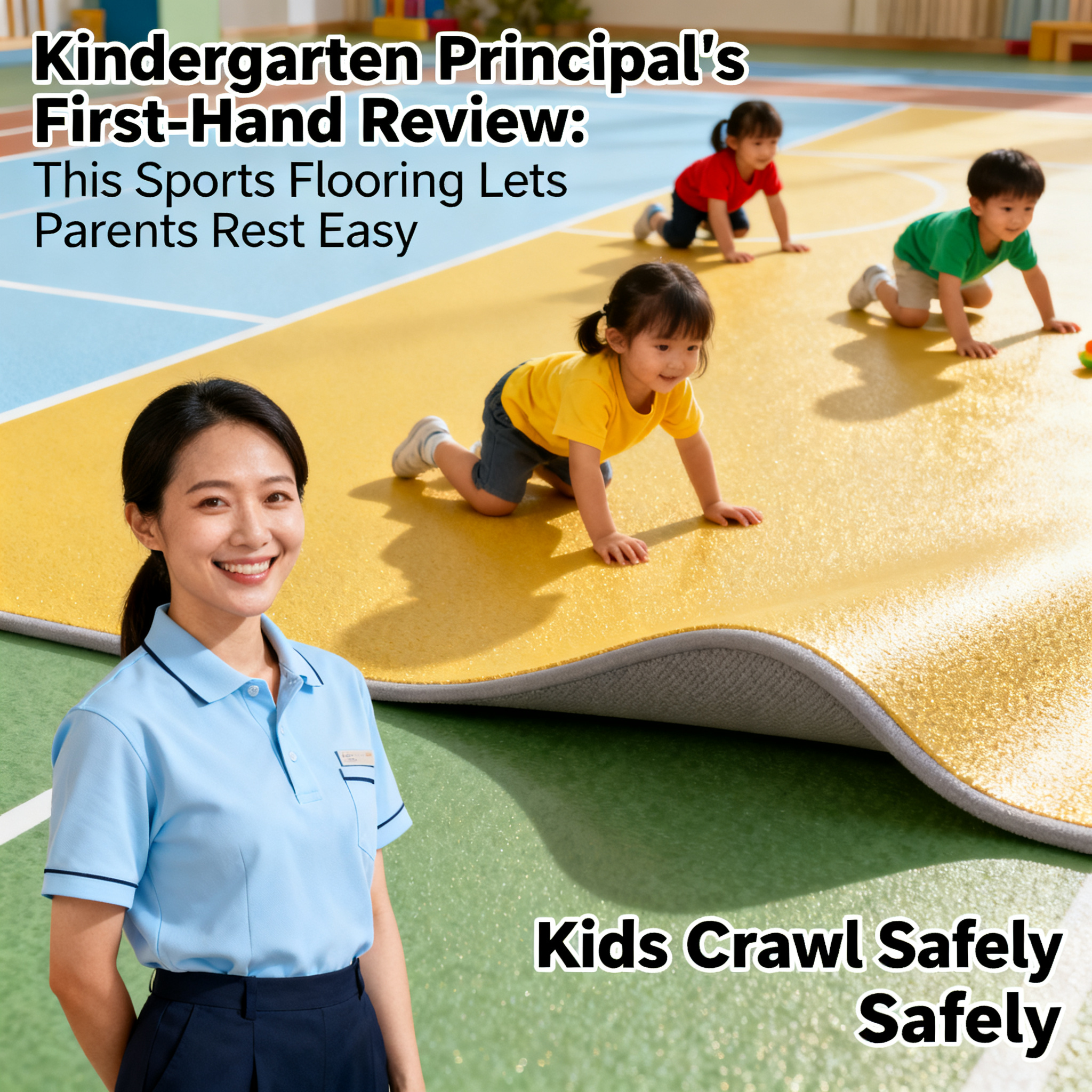 Kindergarten Principal's First-Hand Review: This Sports Flooring Lets Parents Rest Easy While Their Kids Crawl All Over It
