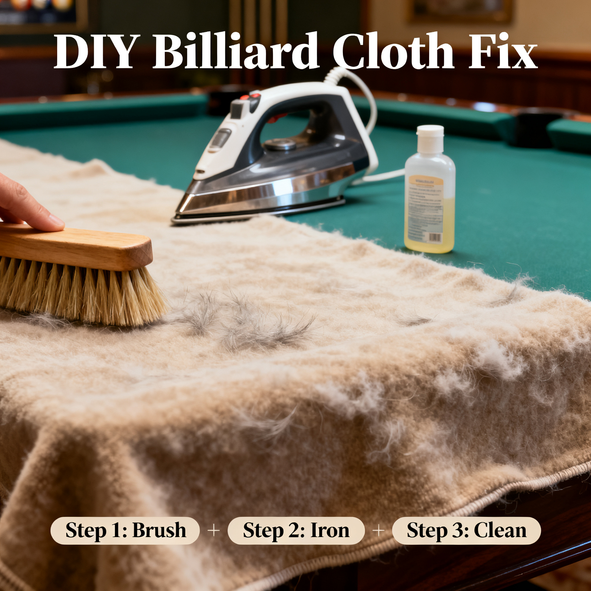 How to Fix a Fuzzy Billiard Table Cloth? DIY Renovation to Save Money and Stay Practical