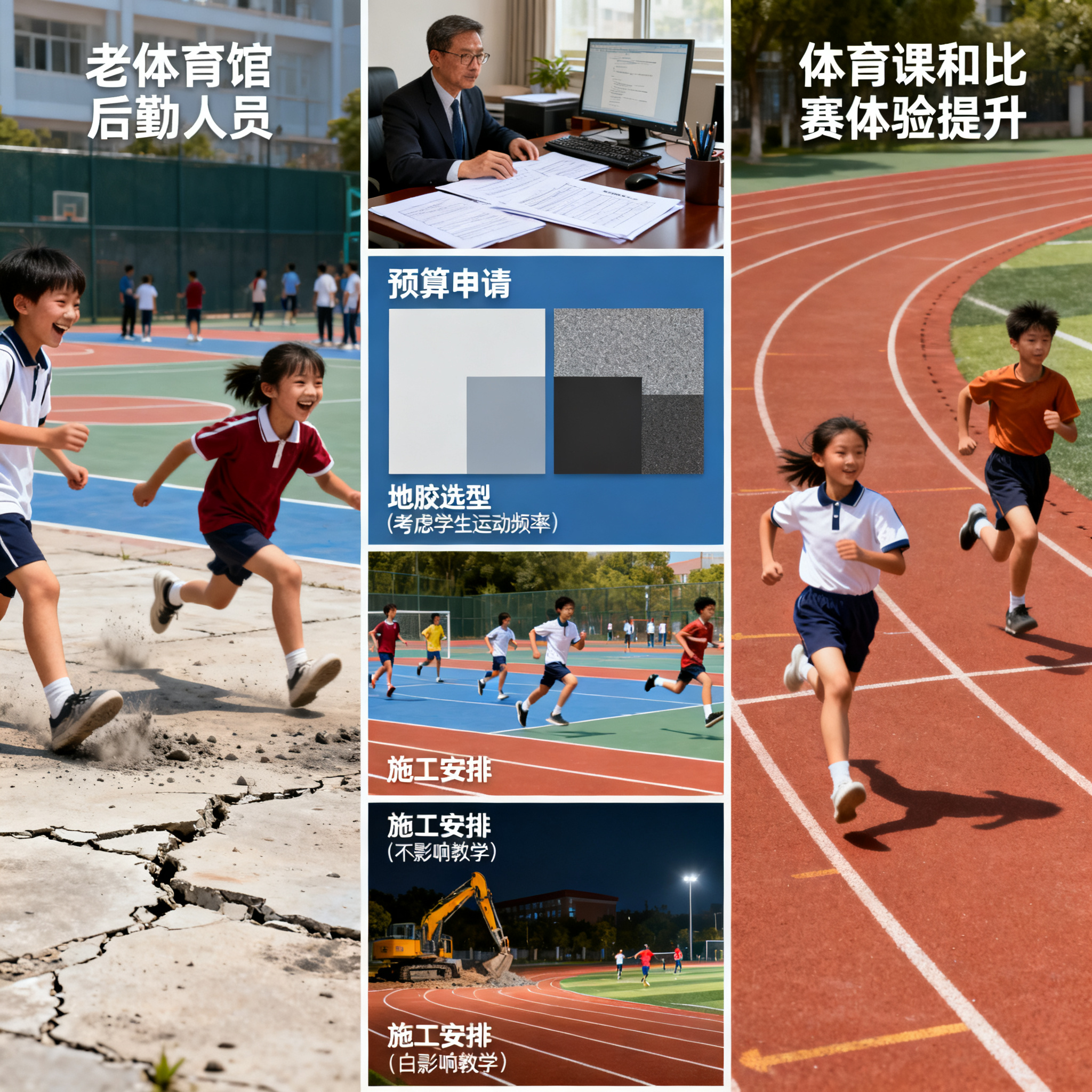 学校体育馆地胶升级:从水泥地到专业运动地胶的蜕变