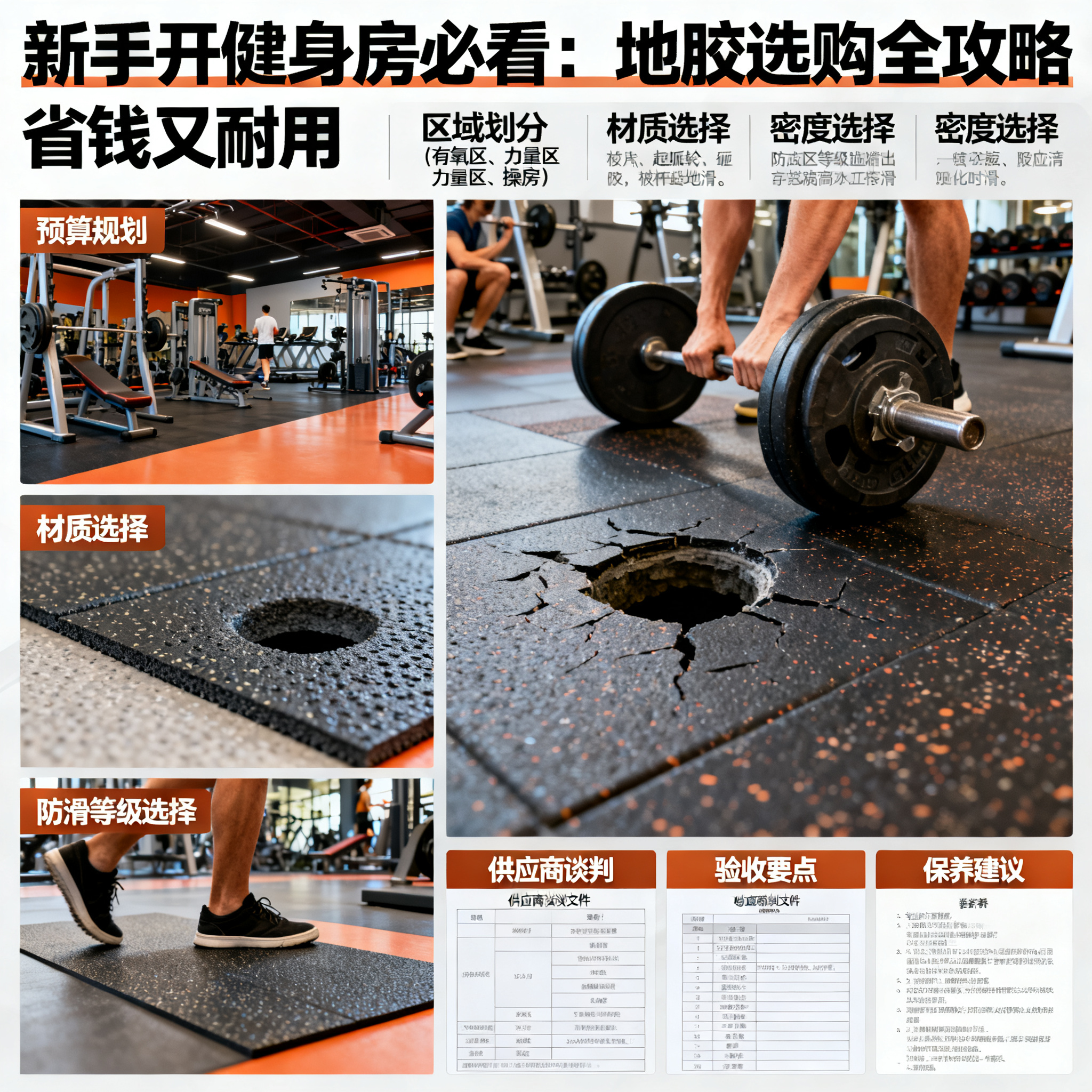 新手开健身房必看：地胶选购全攻略，省钱又耐用