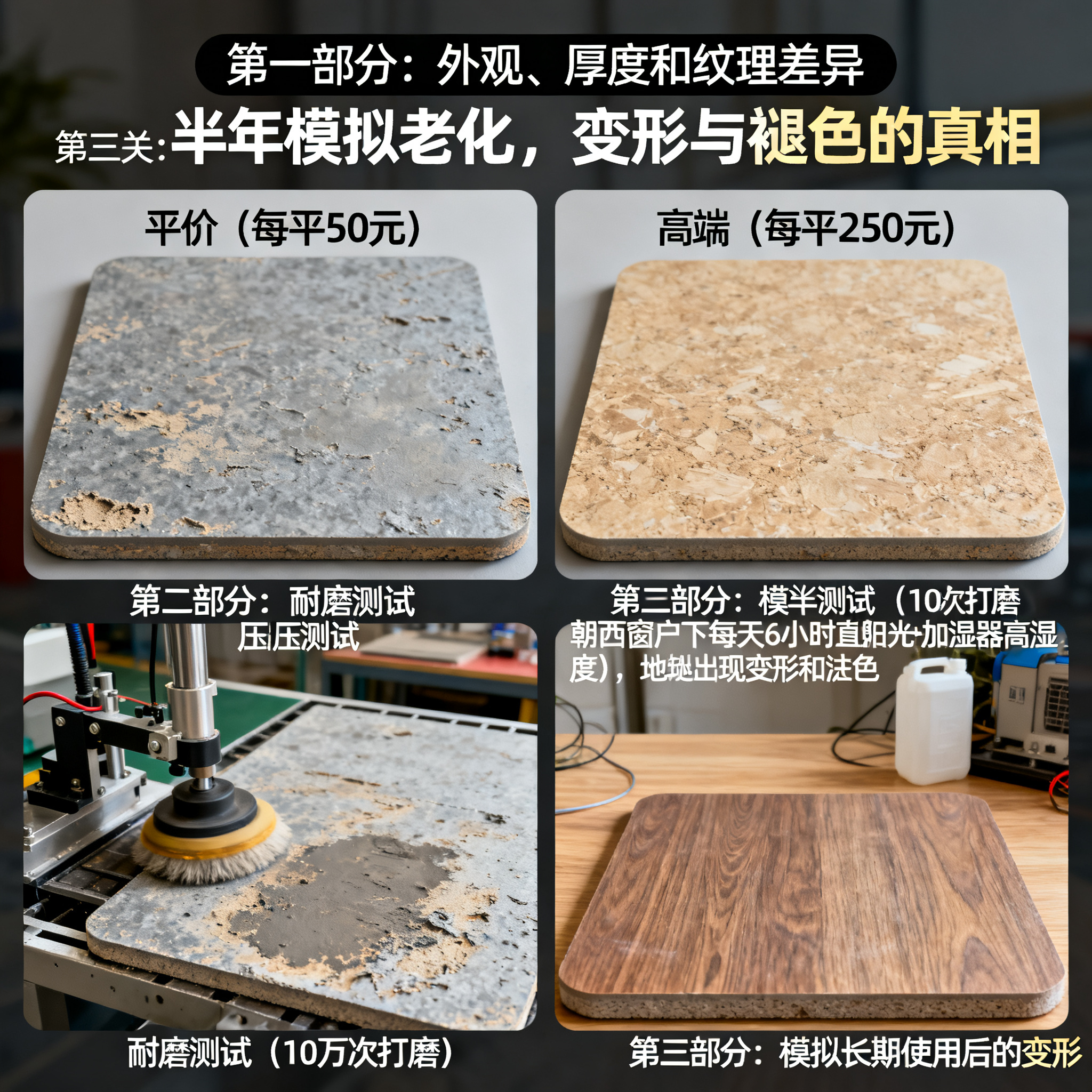 第三关：半年模拟老化，变形与褪色的真相