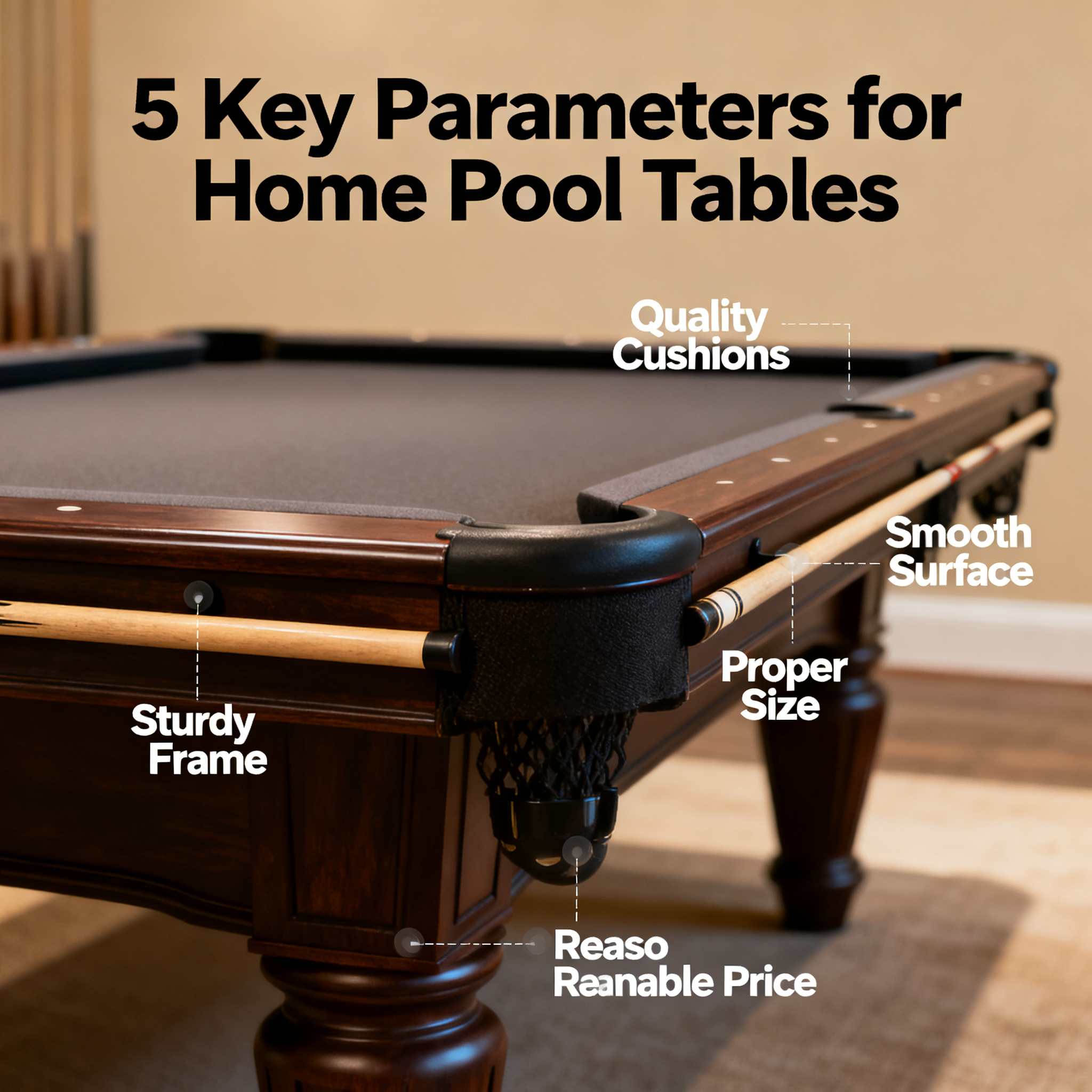 How to Choose a Home Pool Table? 5 Key Parameters to Avoid Wasting Your Money