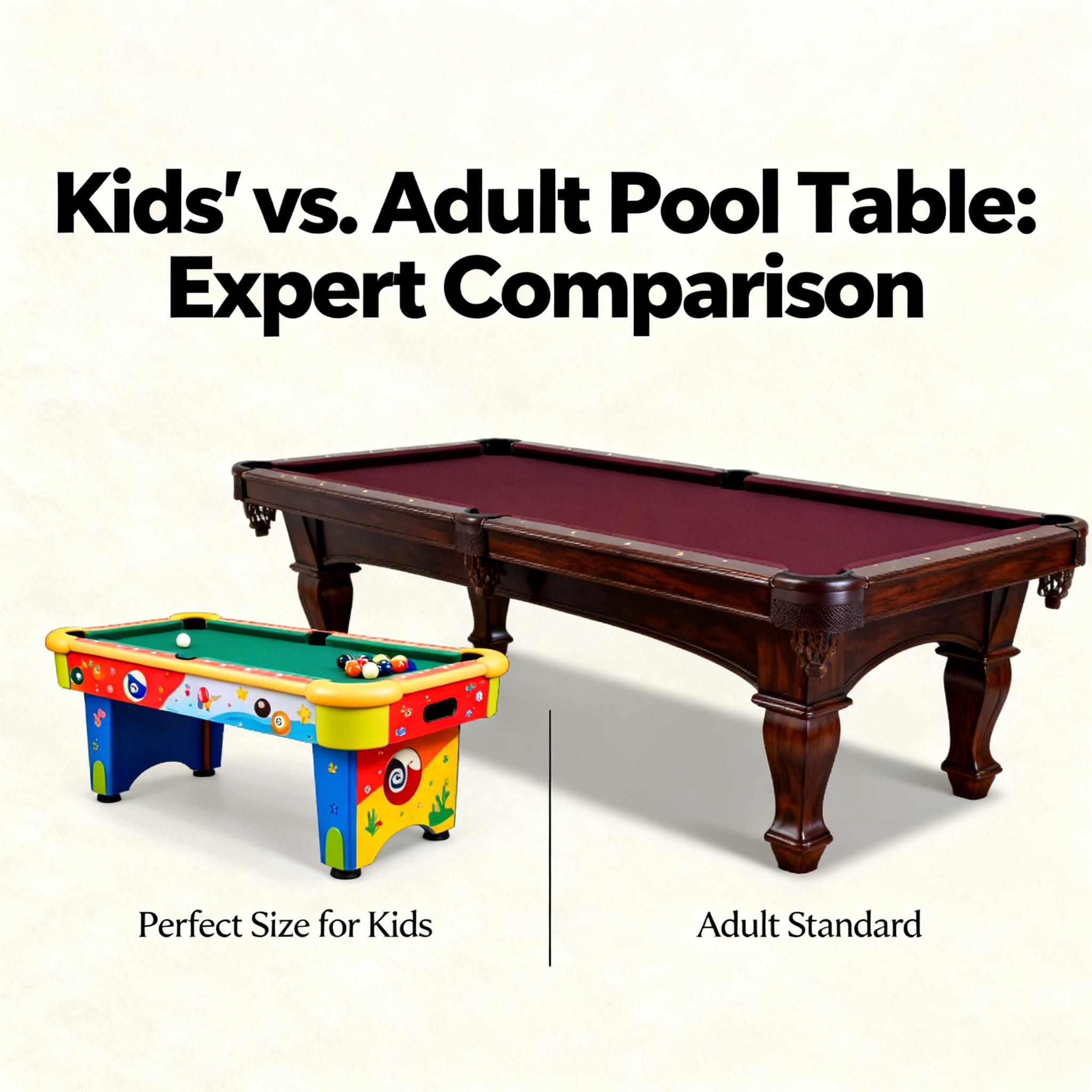Kids' Pool Table vs. Adult Pool Table: An Expert's Hands-On Comparison—Don't Let the Wrong Size Kill Your Child's Interest