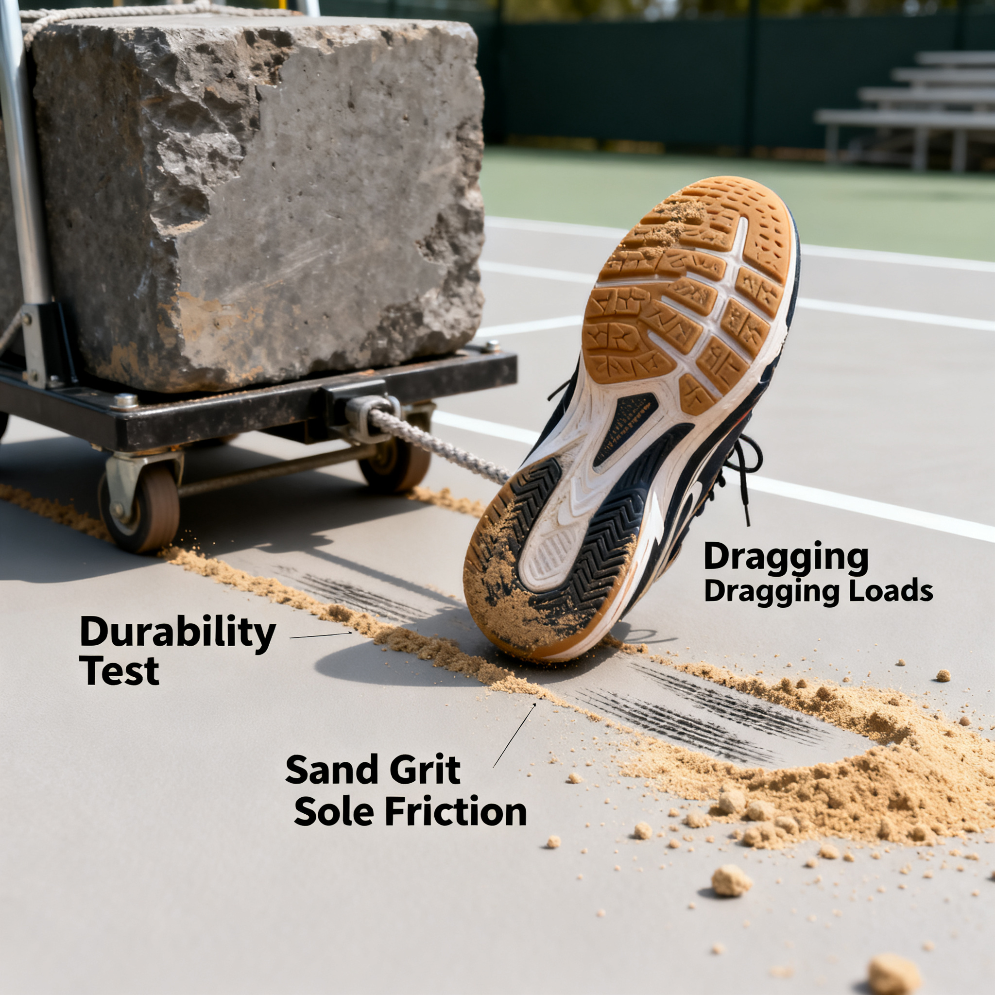 Durability Test: Dragging Heavy Loads and Shoe Sole Friction