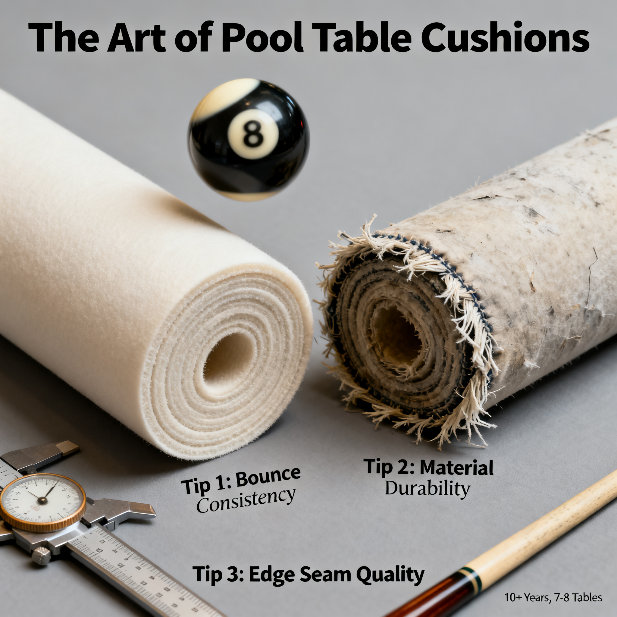 The Art of Pool Table Cushions: 3 Expert Tips to Judge Quality, with Real-World Comparison Test