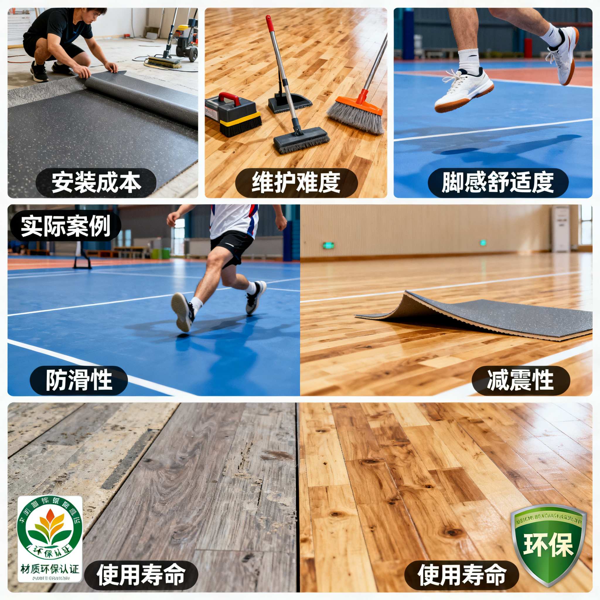 运动场馆地面改造必看：地胶 vs 木地板，实测对比后我后悔了！