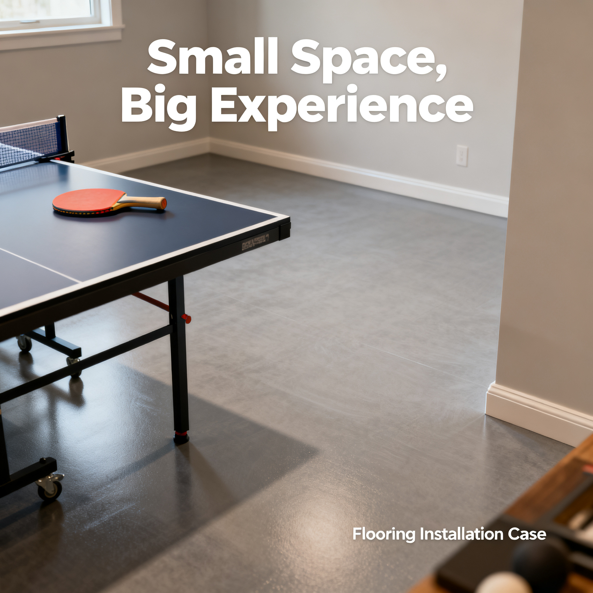 Table Tennis Room Flooring Installation Case: Small Space, Big Experience