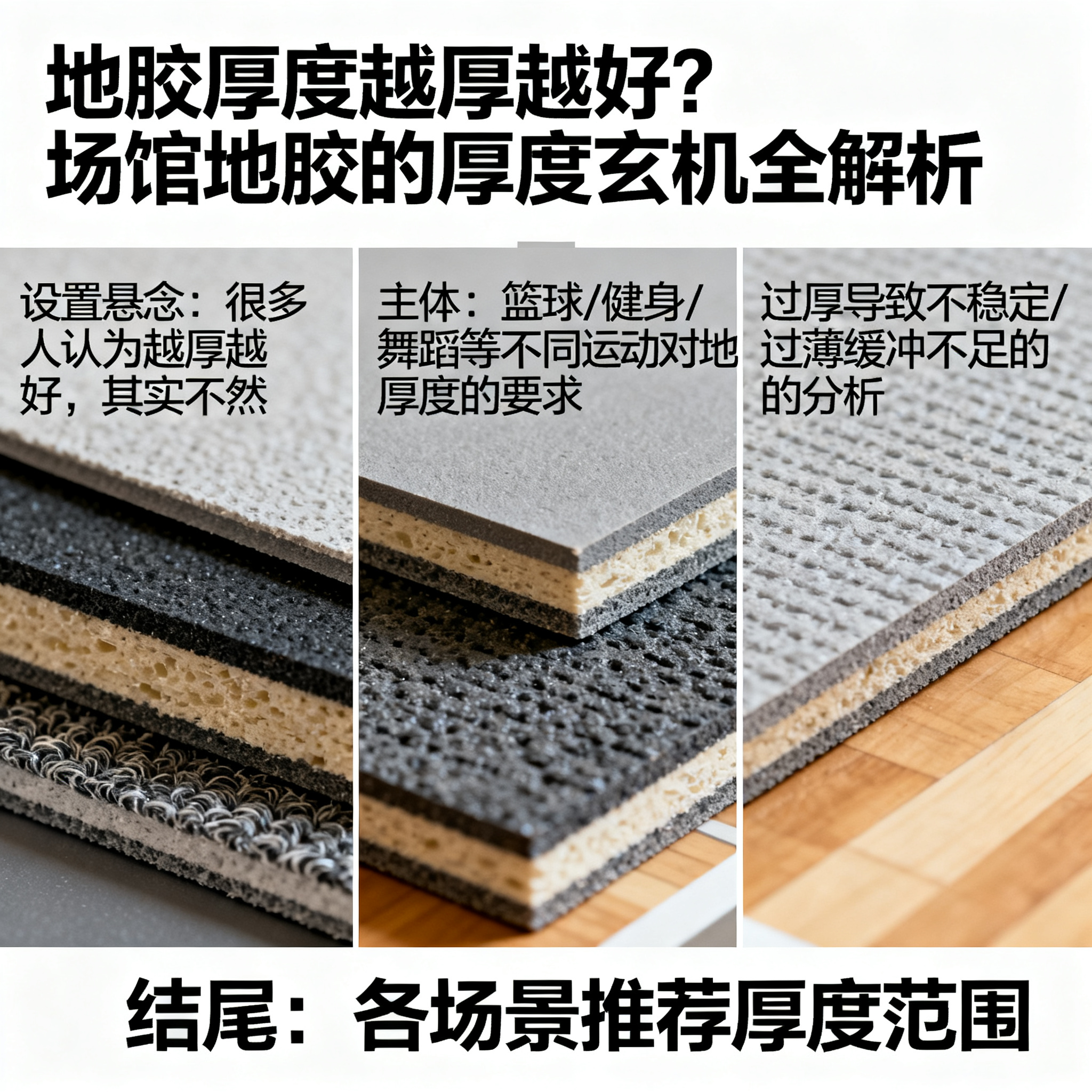 地胶厚度越厚越好？场馆地胶的厚度玄机全解析