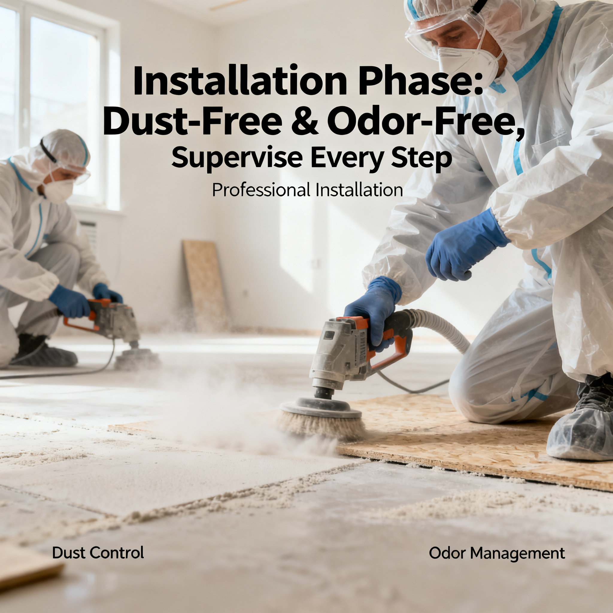Installation Phase: Dust-Free and Odor-Free, Supervise Every Step