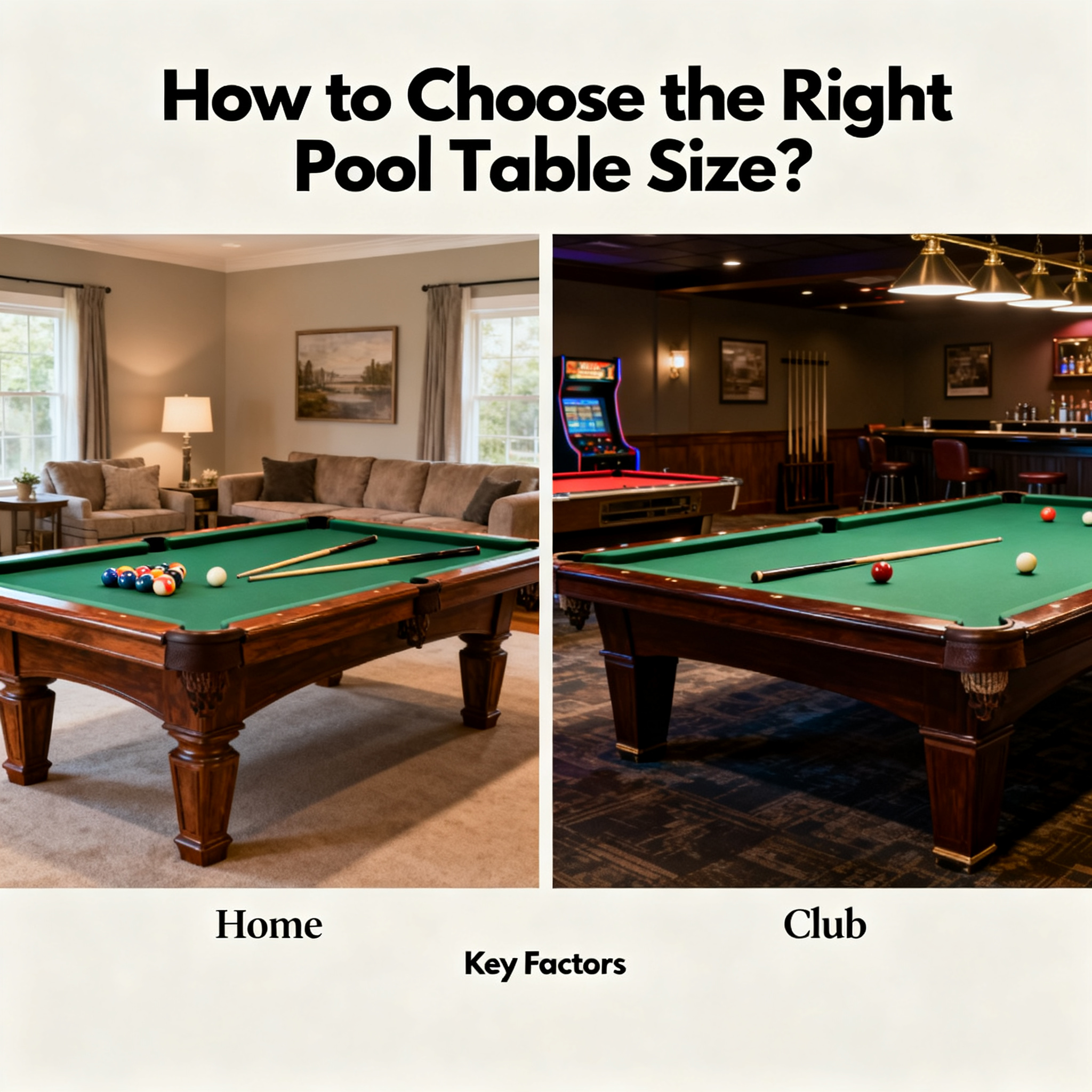 How to Choose the Right Pool Table Size? Home vs. Club: What's the Real Difference?