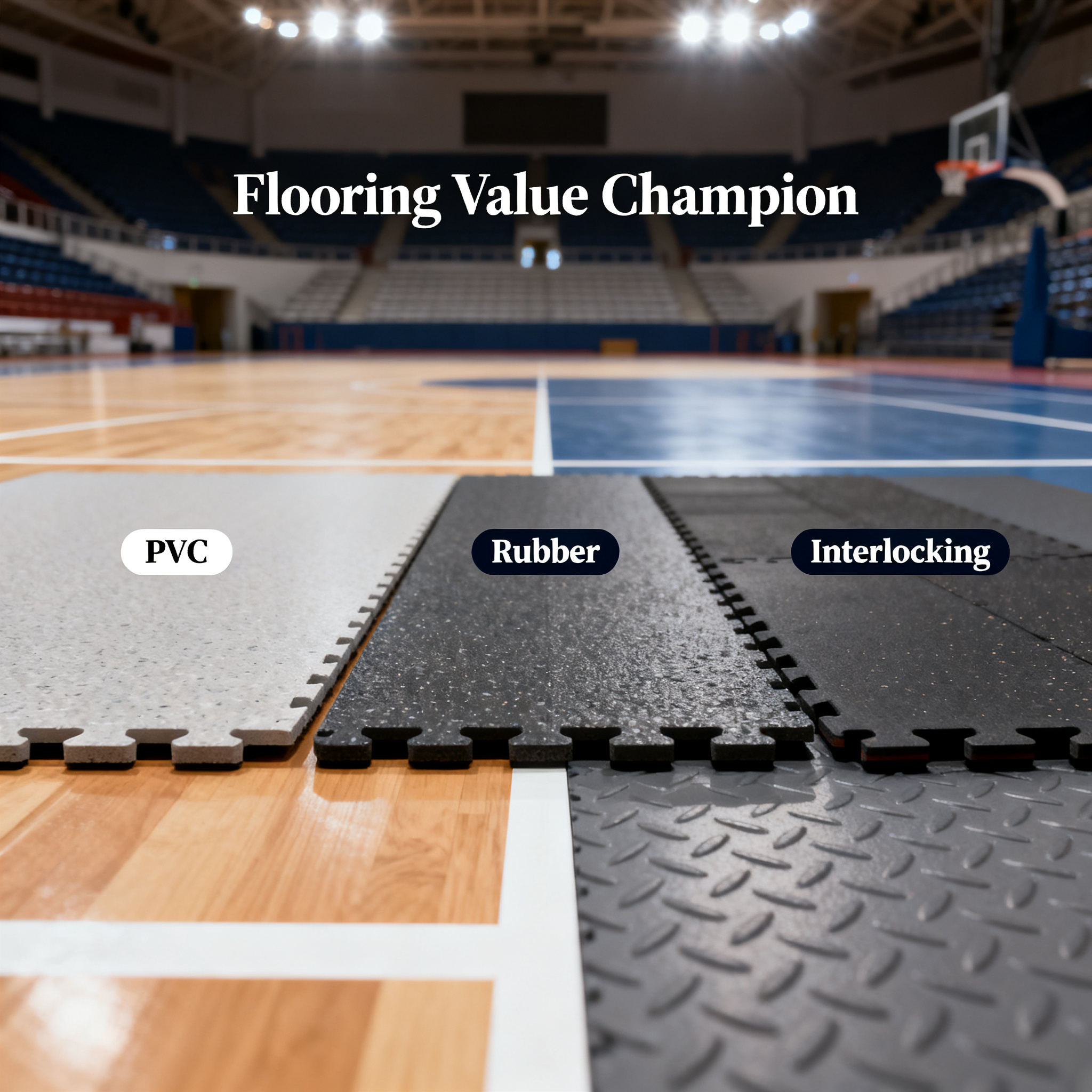 PVC Sports Flooring vs Rubber Flooring vs Interlocking Floor Tiles: Who Is the Real Value Champion?