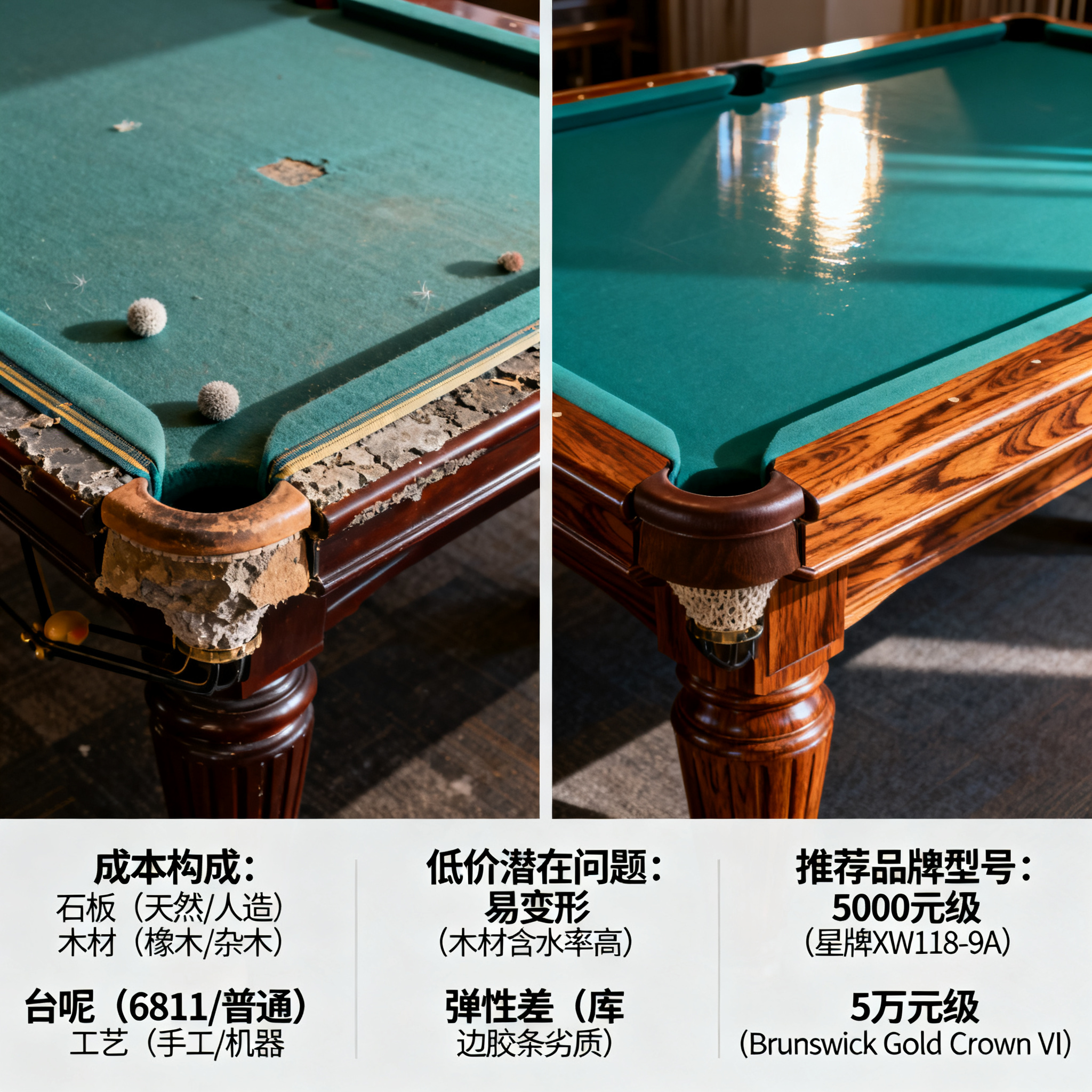 预算5000和5万的台球桌差在哪?深度解析性价比之选