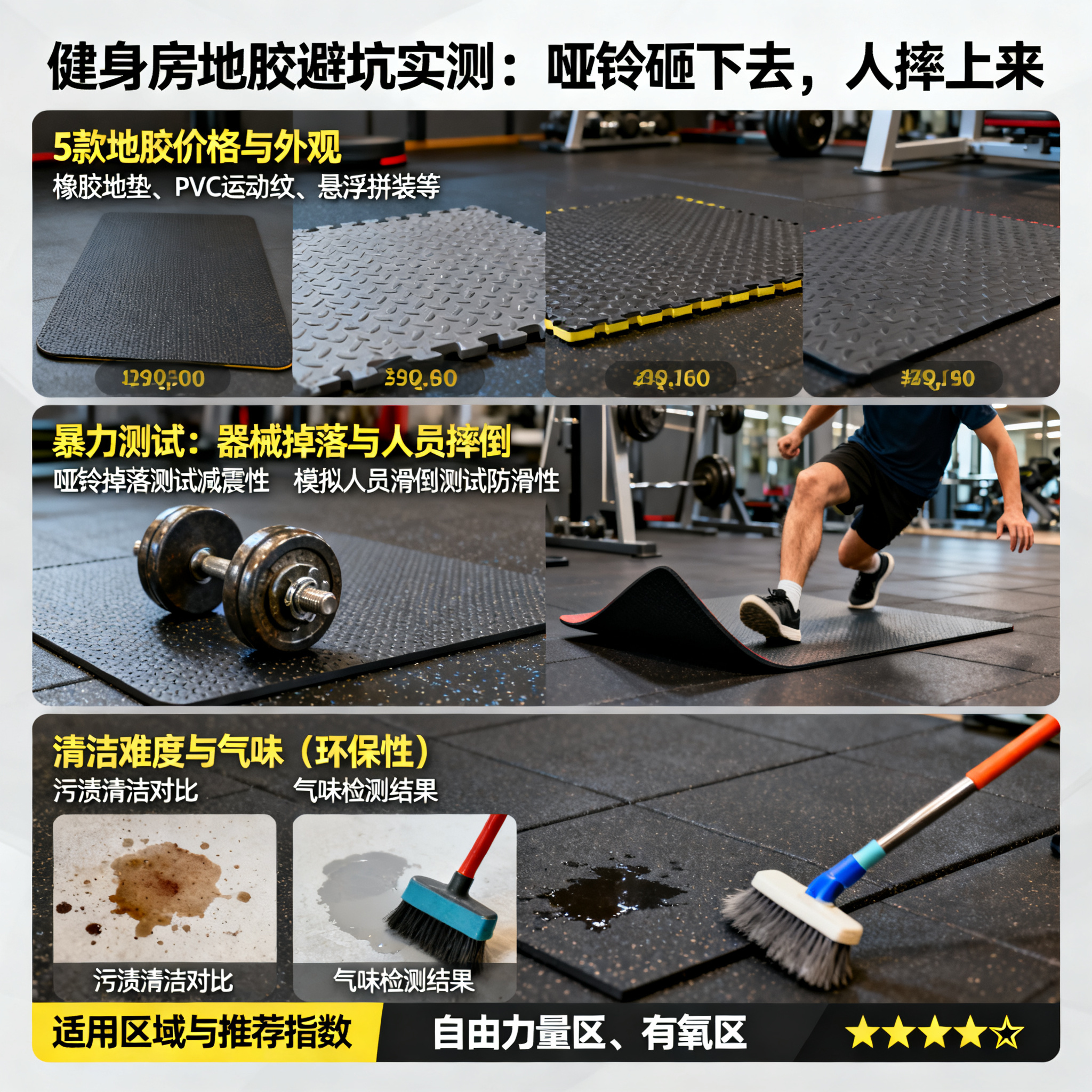 二、硬核实测:哑铃砸下去,人摔上来