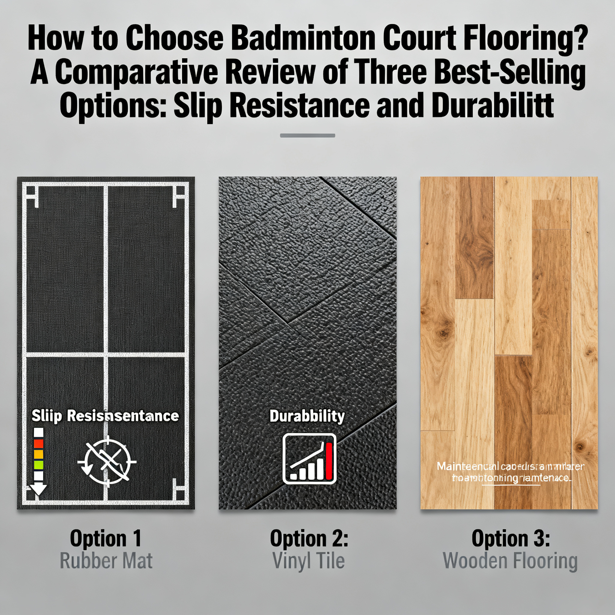 How to Choose Badminton Court Flooring? A Comparative Review of Three Best-Selling Options: Slip Resistance and Durability at a Glance