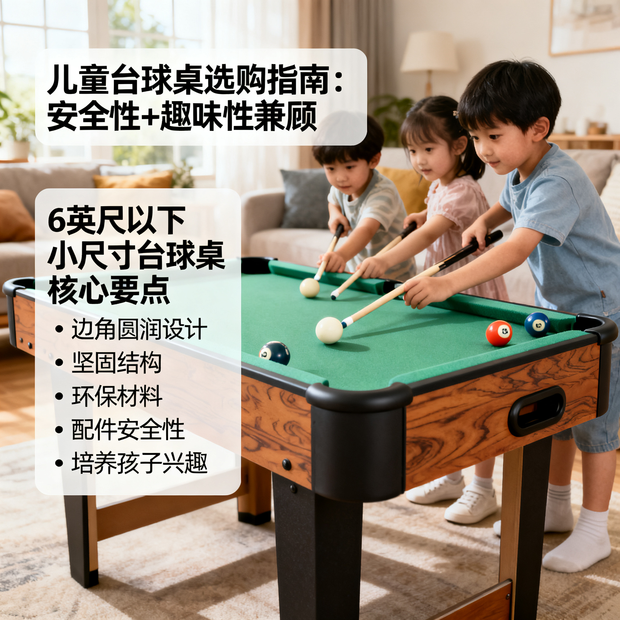 儿童台球桌怎么选？安全性+趣味性兼顾的选购指南
