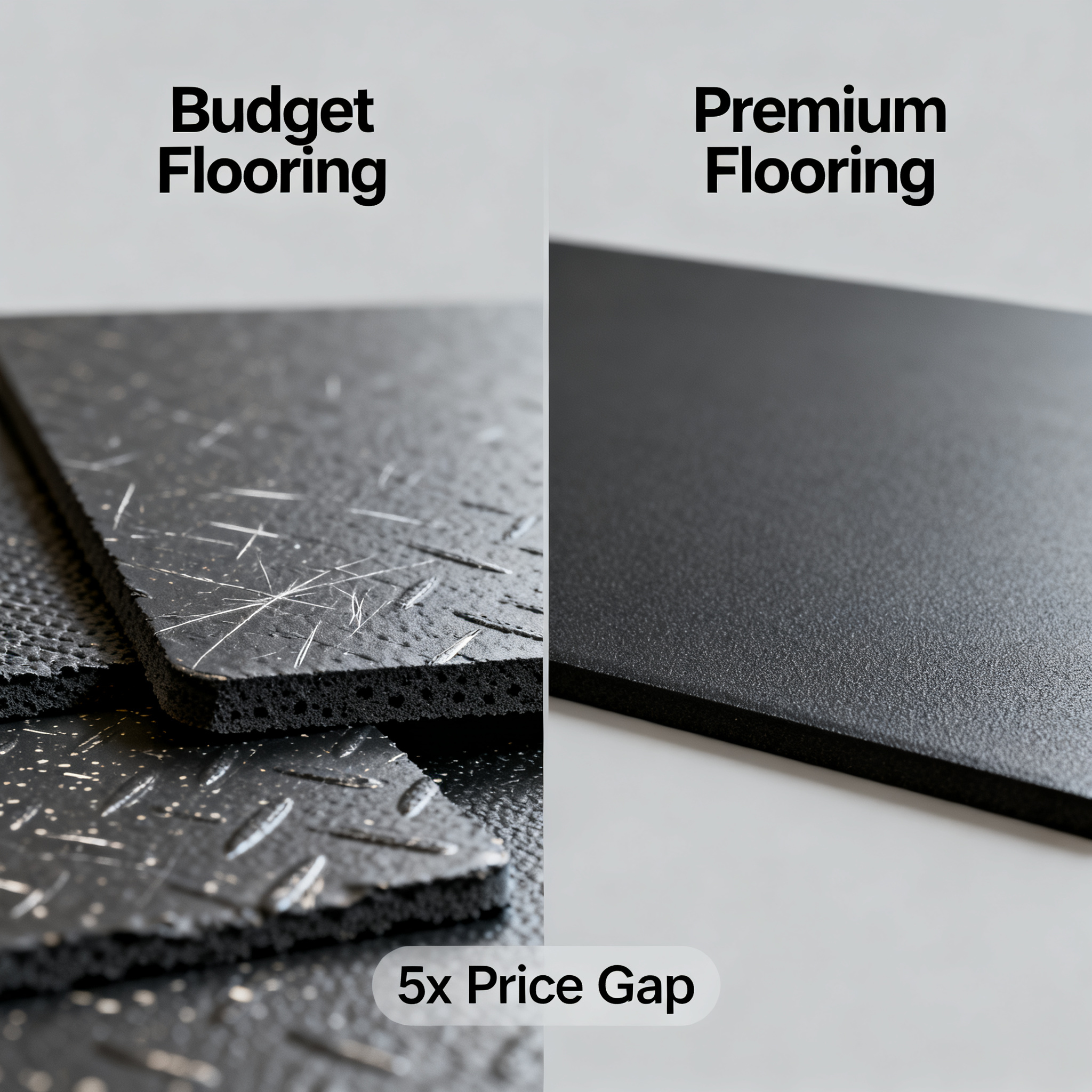 The Battle of Cost-Effectiveness: Budget Gym Flooring vs. Premium Flooring—5x Price Gap, How Big Is the Difference?