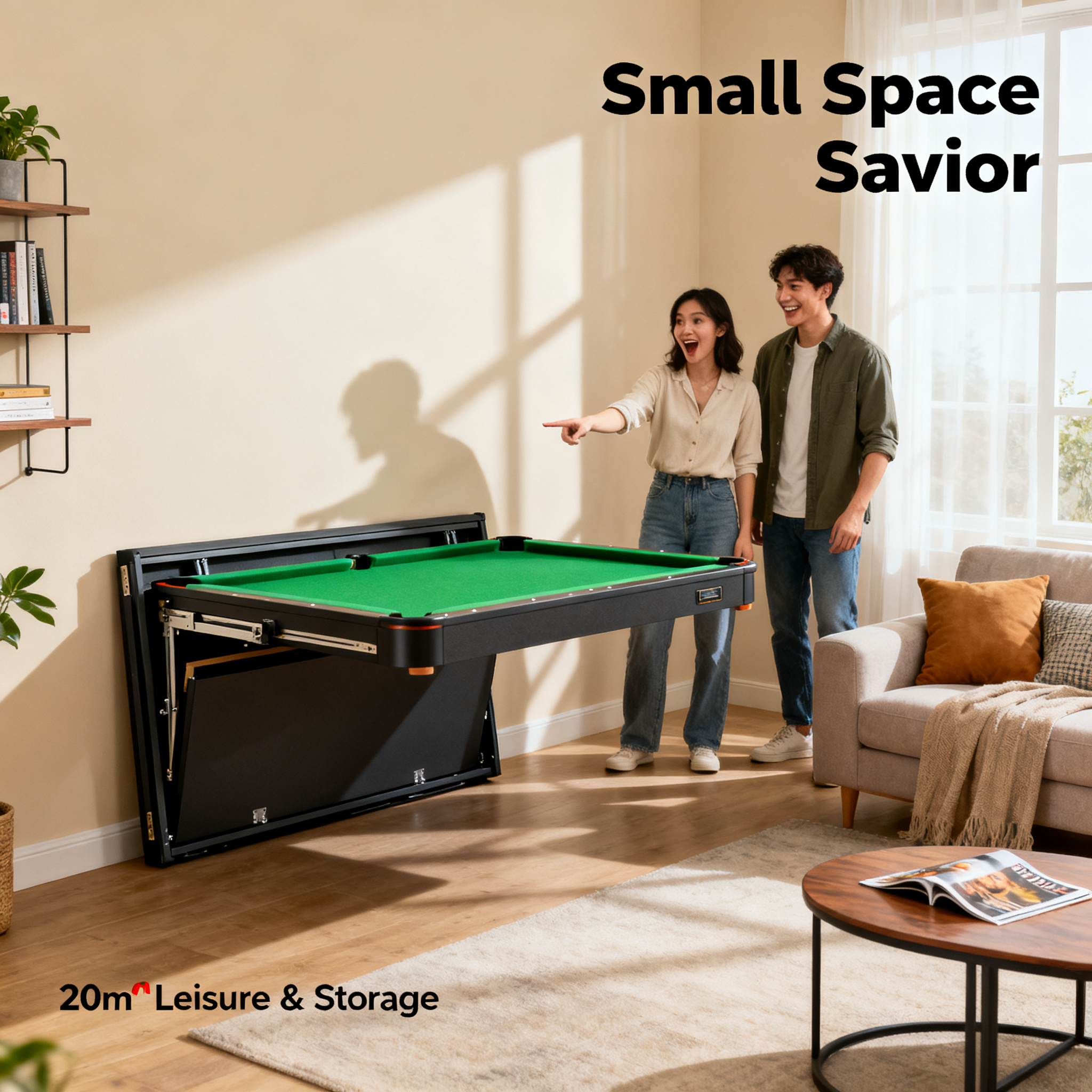 Small Space Savior: How a Pool Table Turns 20㎡ into a Haven of Leisure and Storage