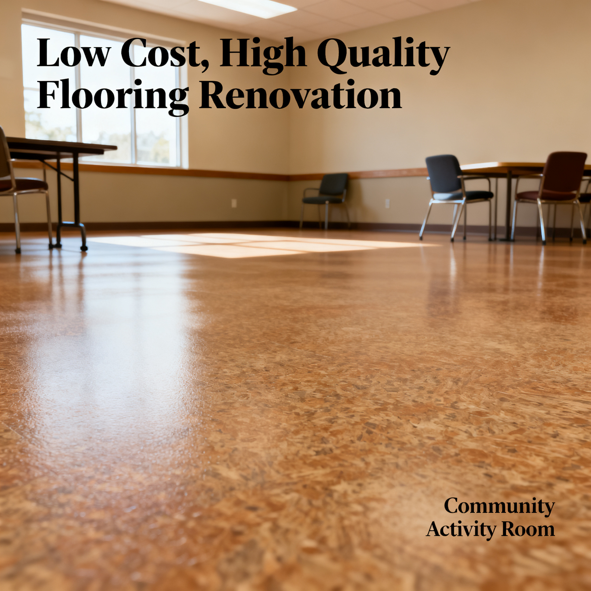 Community Activity Room Flooring Renovation: Low Cost, High Quality