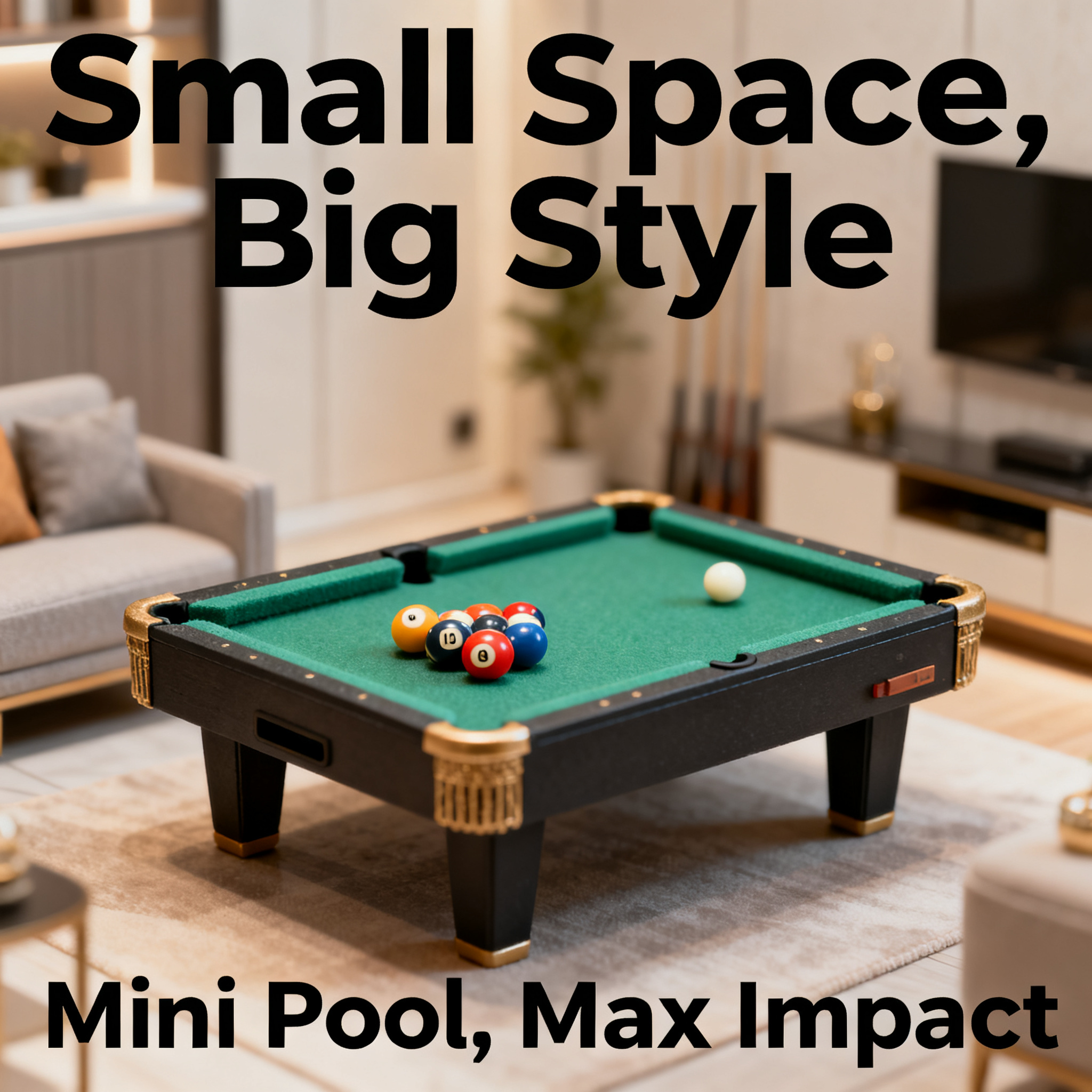 High-End Vibes in a Rental: How a Mini Pool Table Transformed My Tiny Space