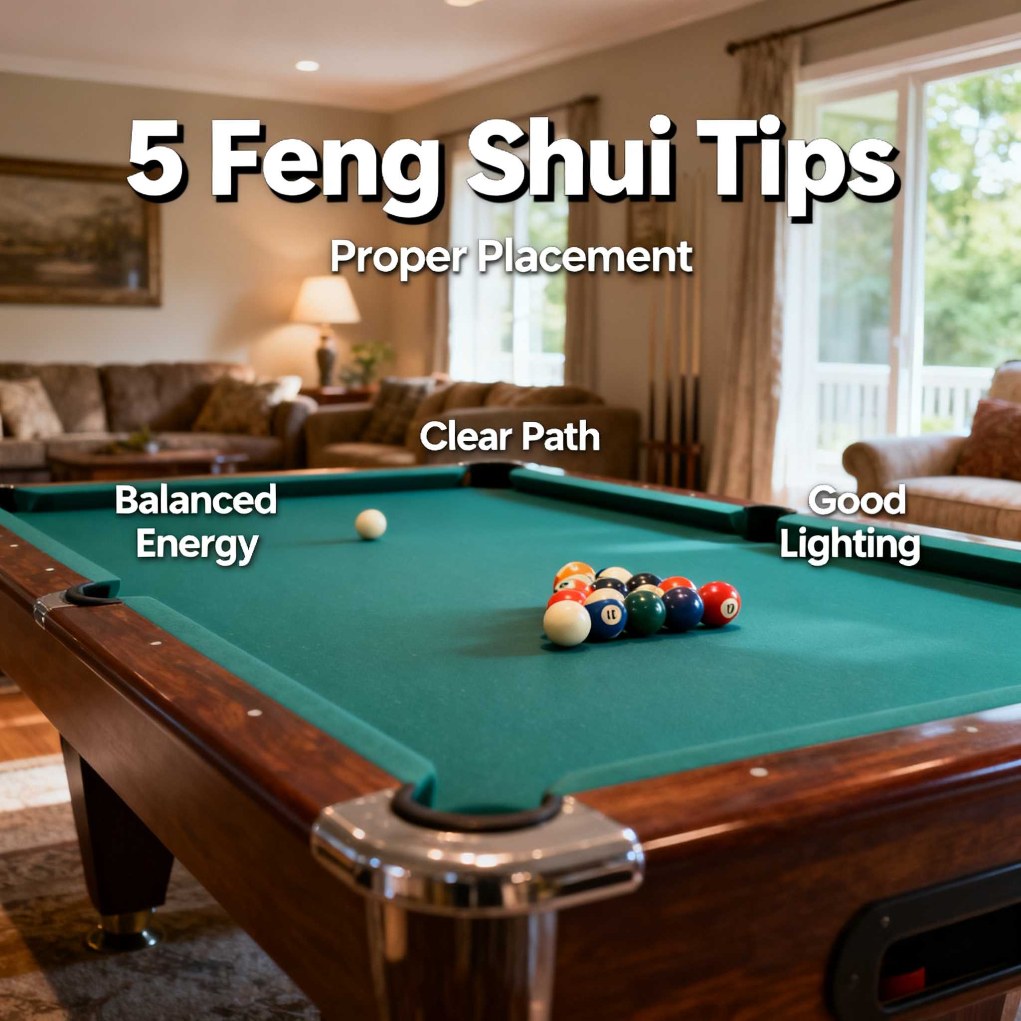 Billiard Table Placement Feng Shui and Traffic Flow: 5 Details to Boost Your Home&amp;#039;s Fortune