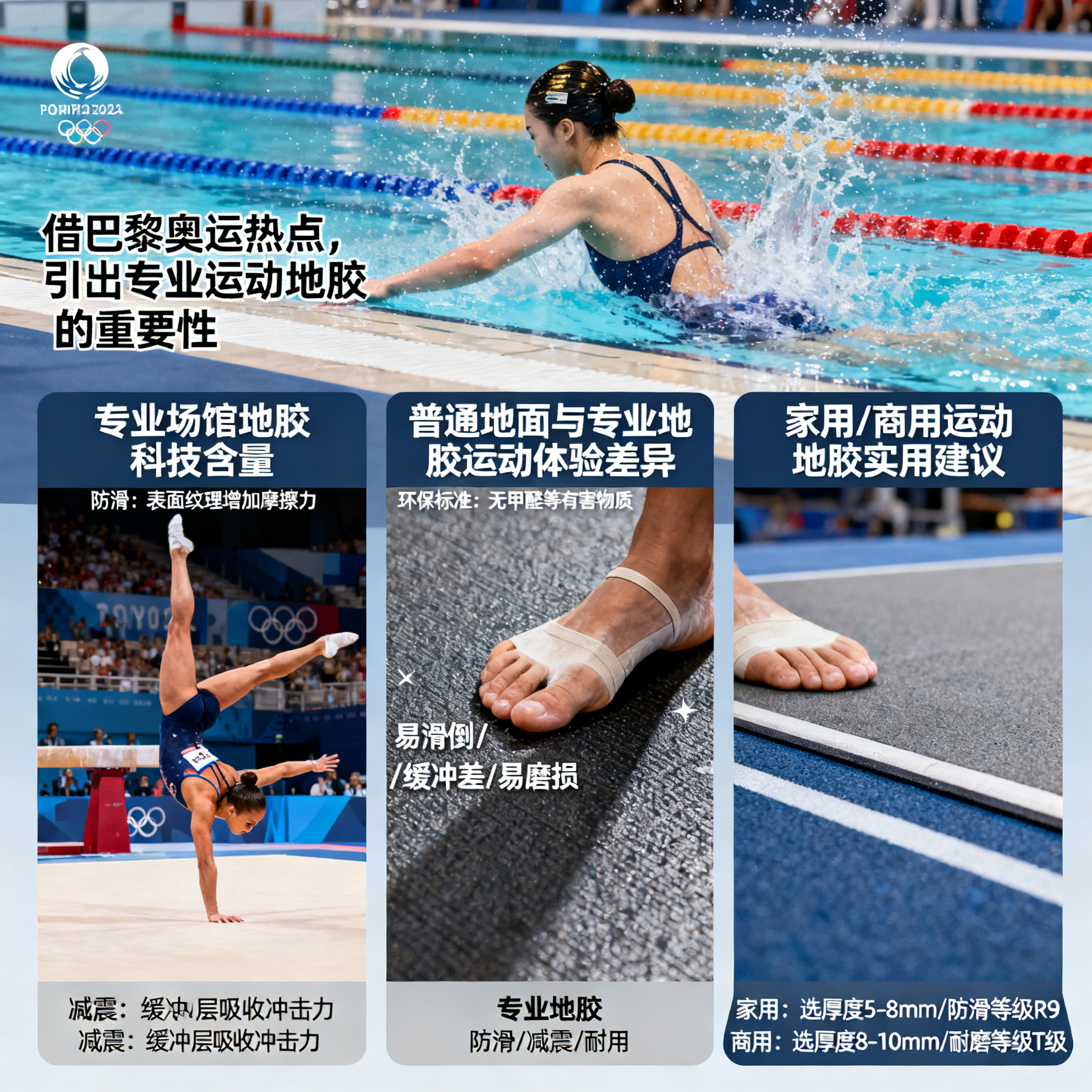 从奥运赛场到你家楼下:为什么专业场馆都在用这种地胶?