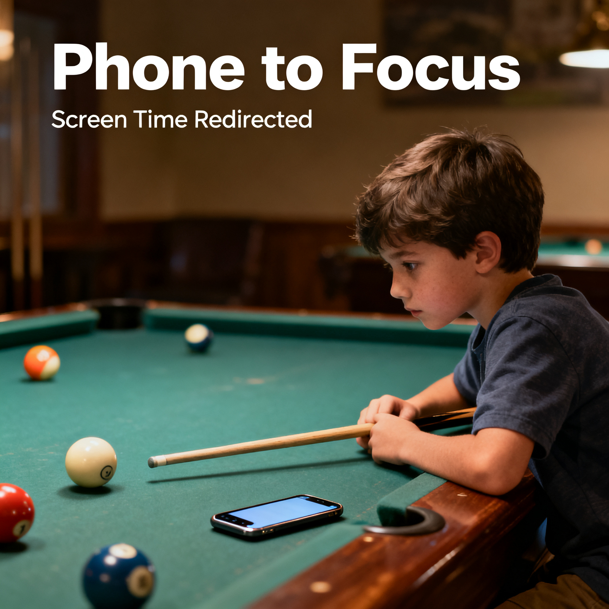Child Addicted to Phone? I Successfully Redirected His Attention with a Pool Table and Cultivated His Focus
