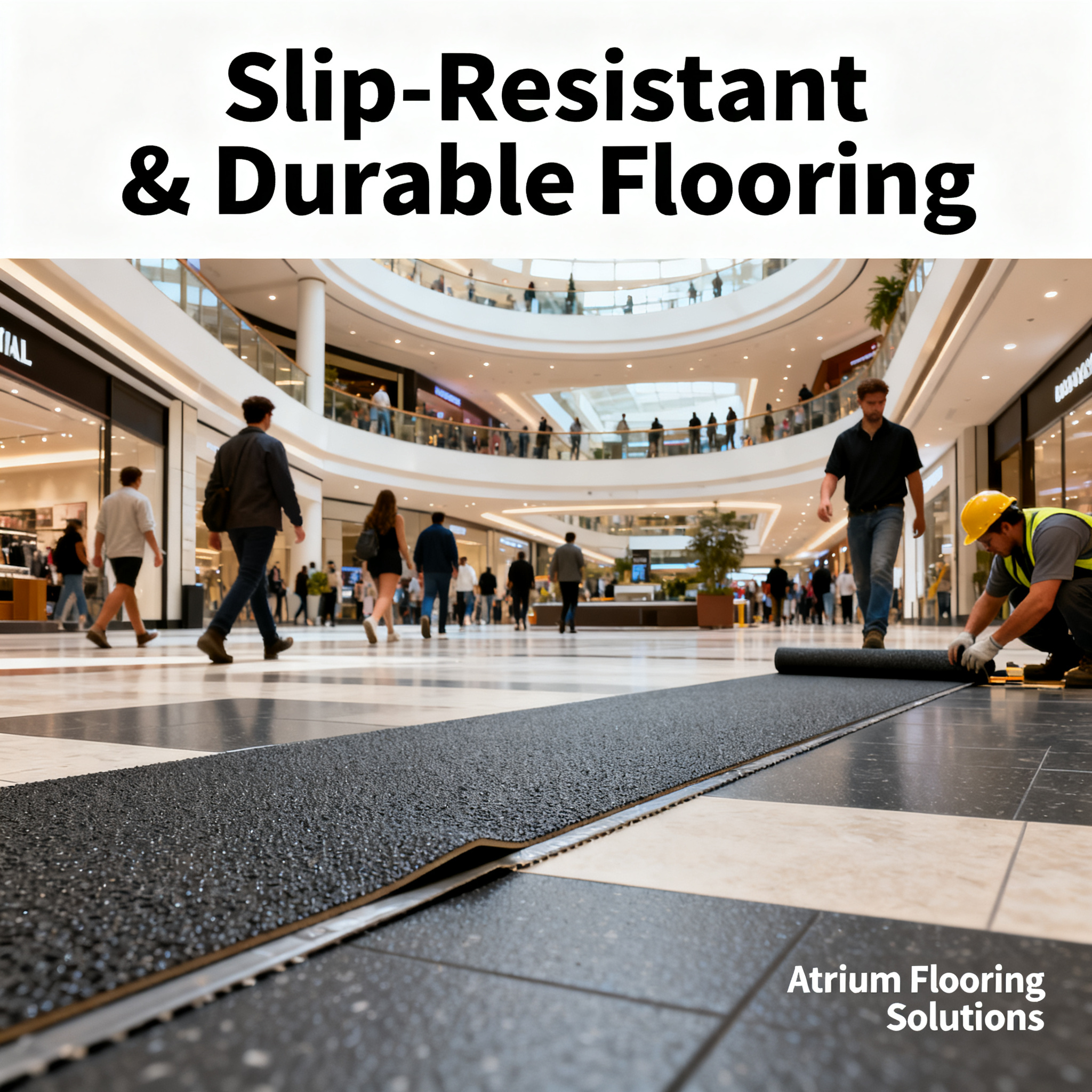Replacing Mall Atrium Flooring: How to Ensure Slip Resistance and Durability in High-Traffic Areas?