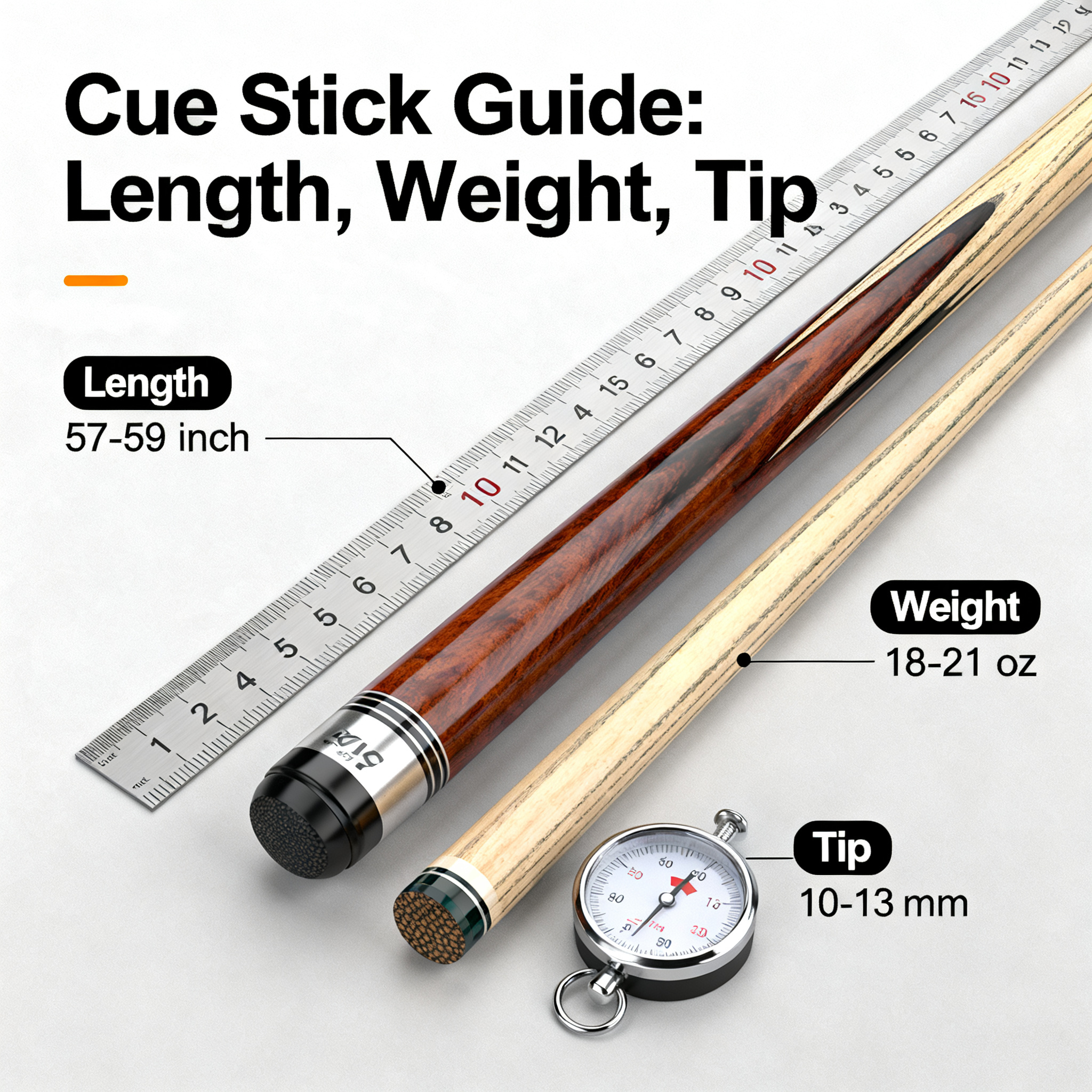 How to Choose a Cue Stick for Billiards? A Complete Guide to Length, Weight, and Tip