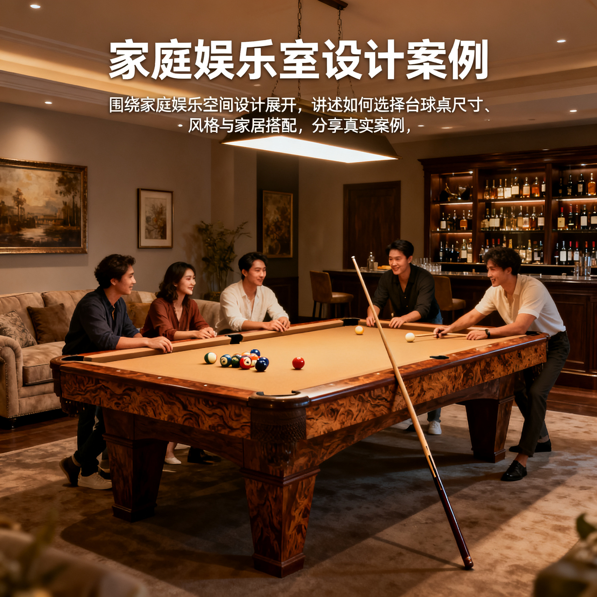 在家打造私人娱乐室，台球桌如何成为社交C位？