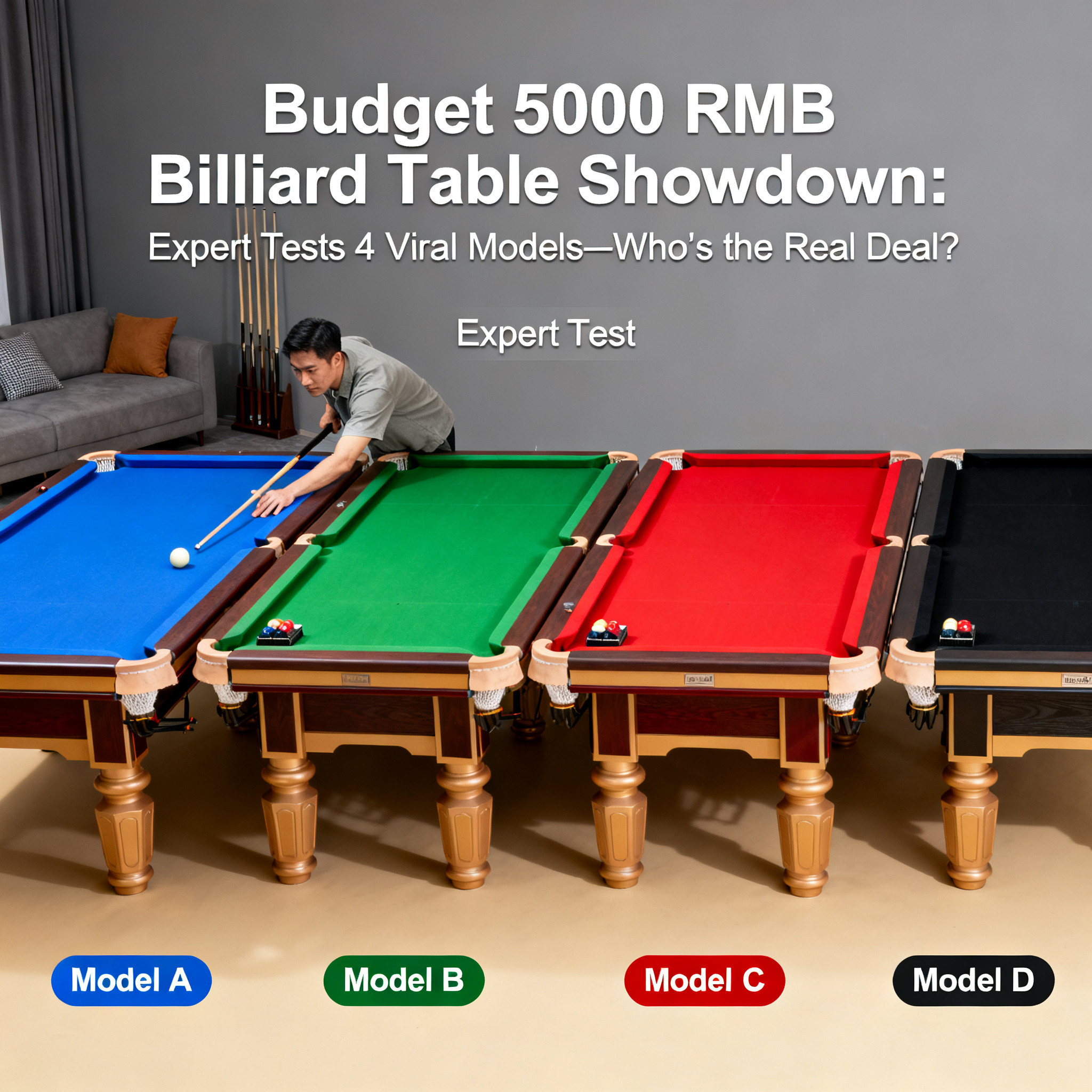 Budget 5000 RMB Billiard Table Showdown: Expert Tests 4 Viral Models—Who's the Real Deal?