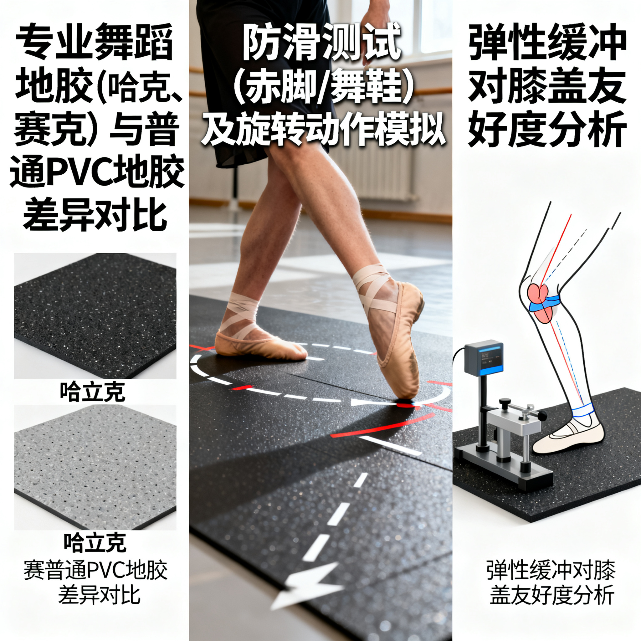 舞蹈房/瑜伽馆地胶怎么选？对比防滑与脚感，专业舞蹈地胶推荐