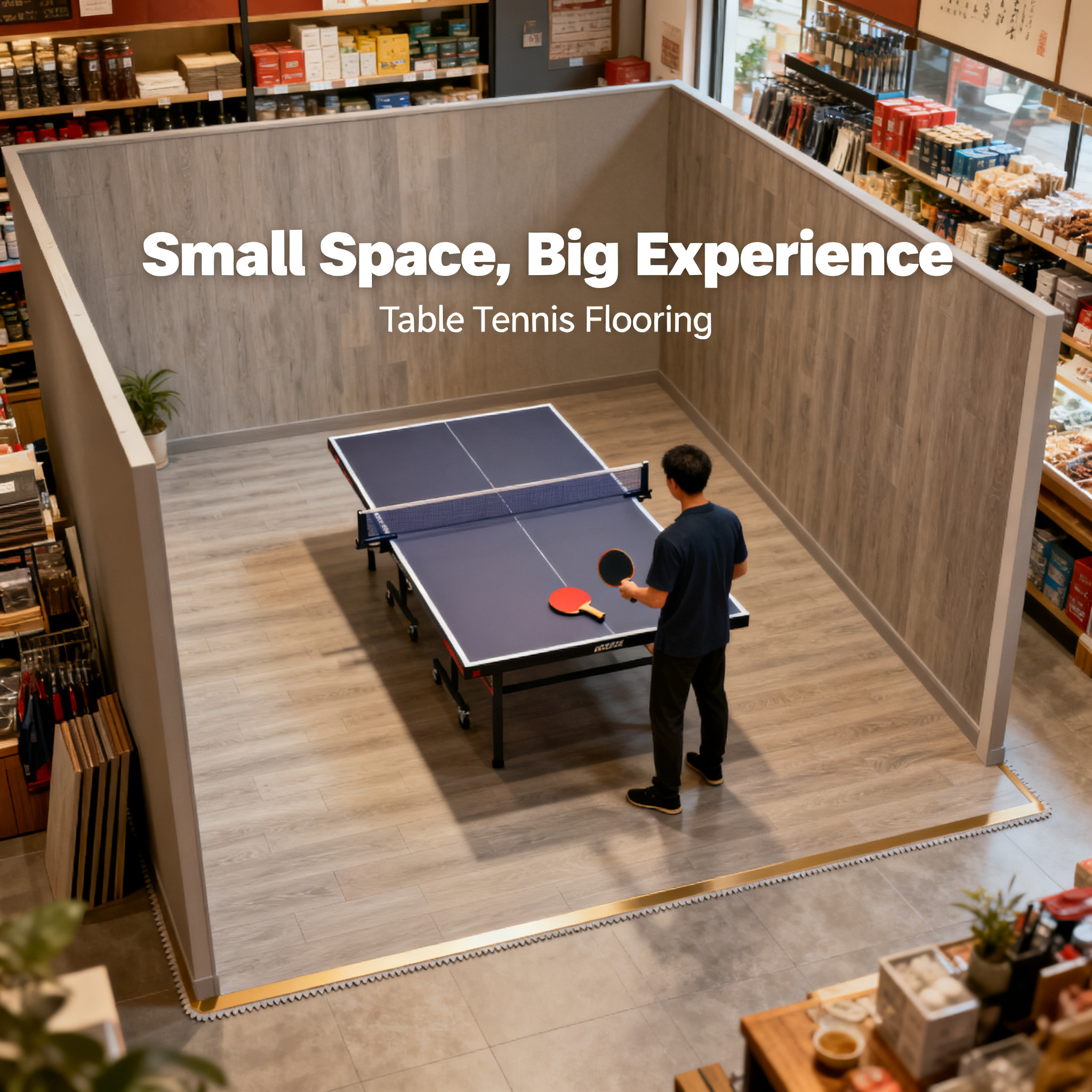 Table Tennis Room Flooring Installation Case: Small Space, Big Experience