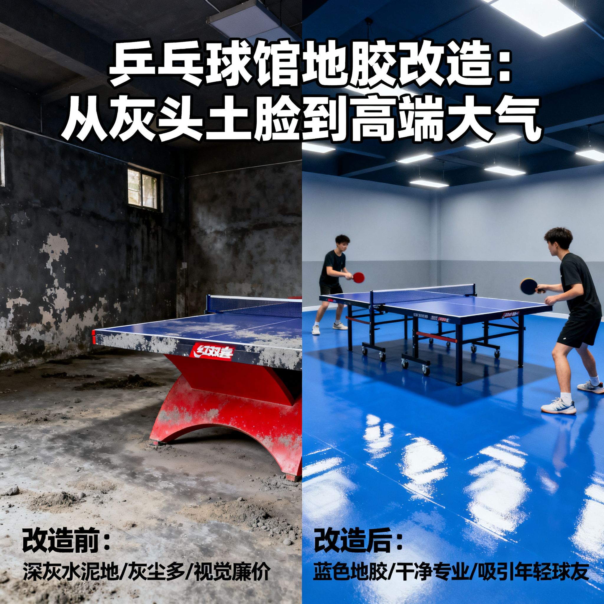 从“灰头土脸”到“高端大气”：乒乓球馆地胶改造带来的意外惊喜