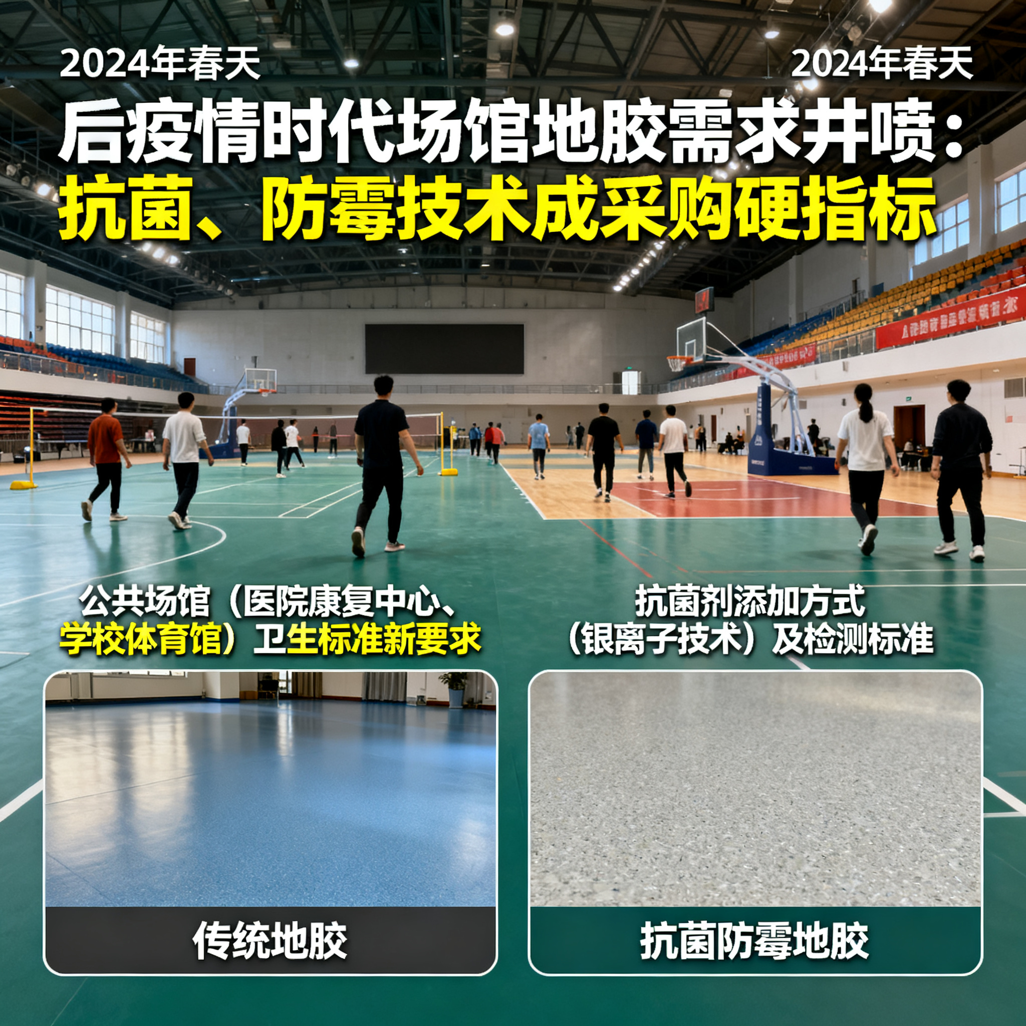 后疫情时代场馆地胶需求井喷:抗菌、防霉技术成采购硬指标