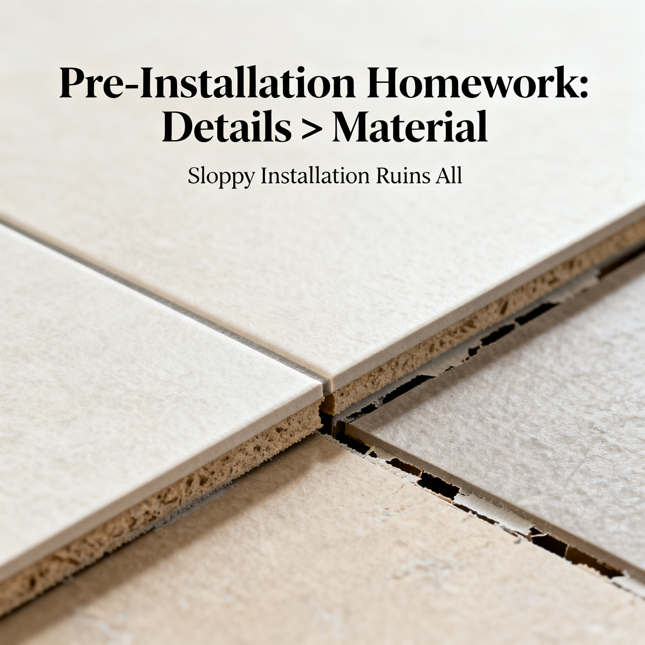 Pre-Installation Homework: Details More Critical Than Material Selection
