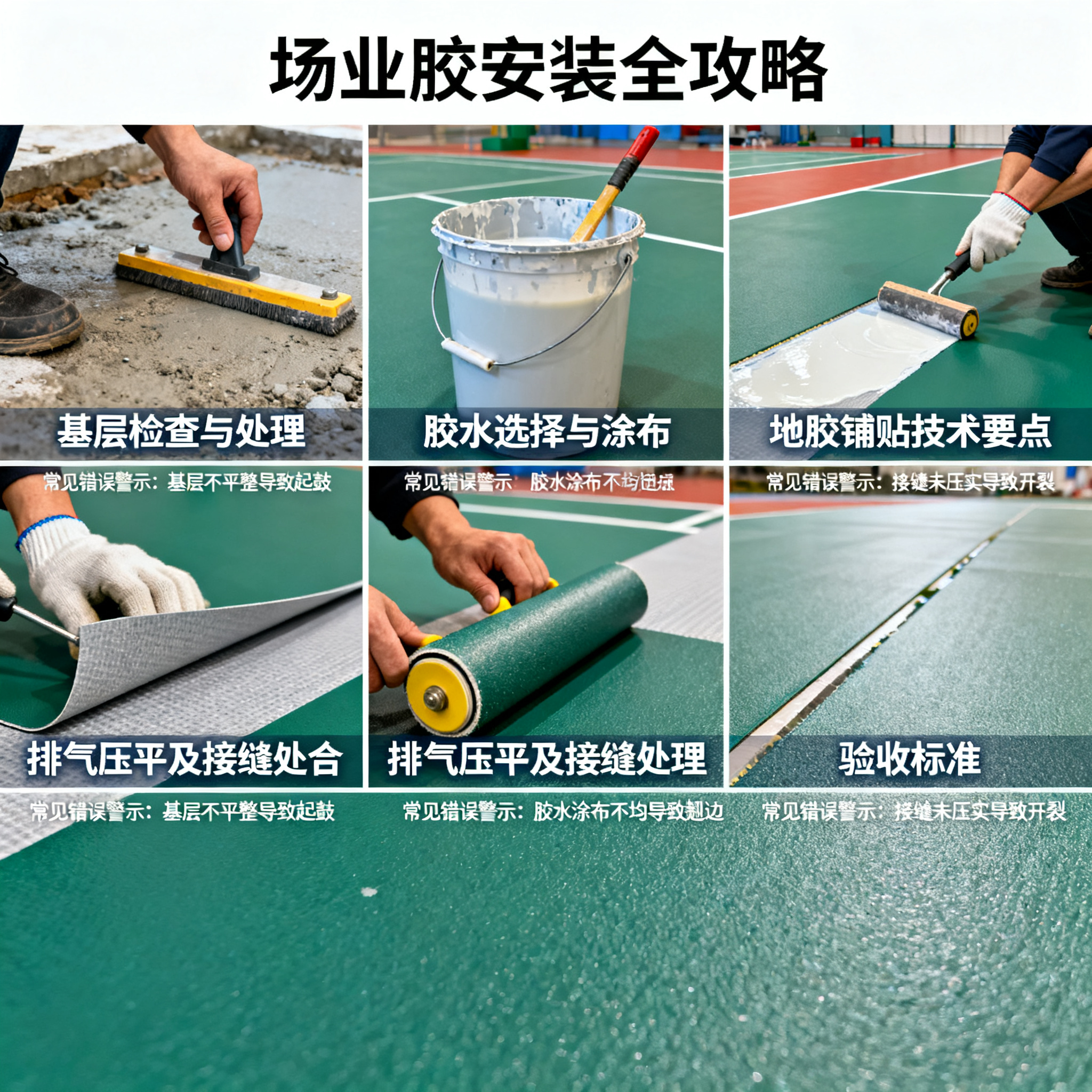 场馆地胶安装全攻略:从基层处理到验收,一步步教你避坑