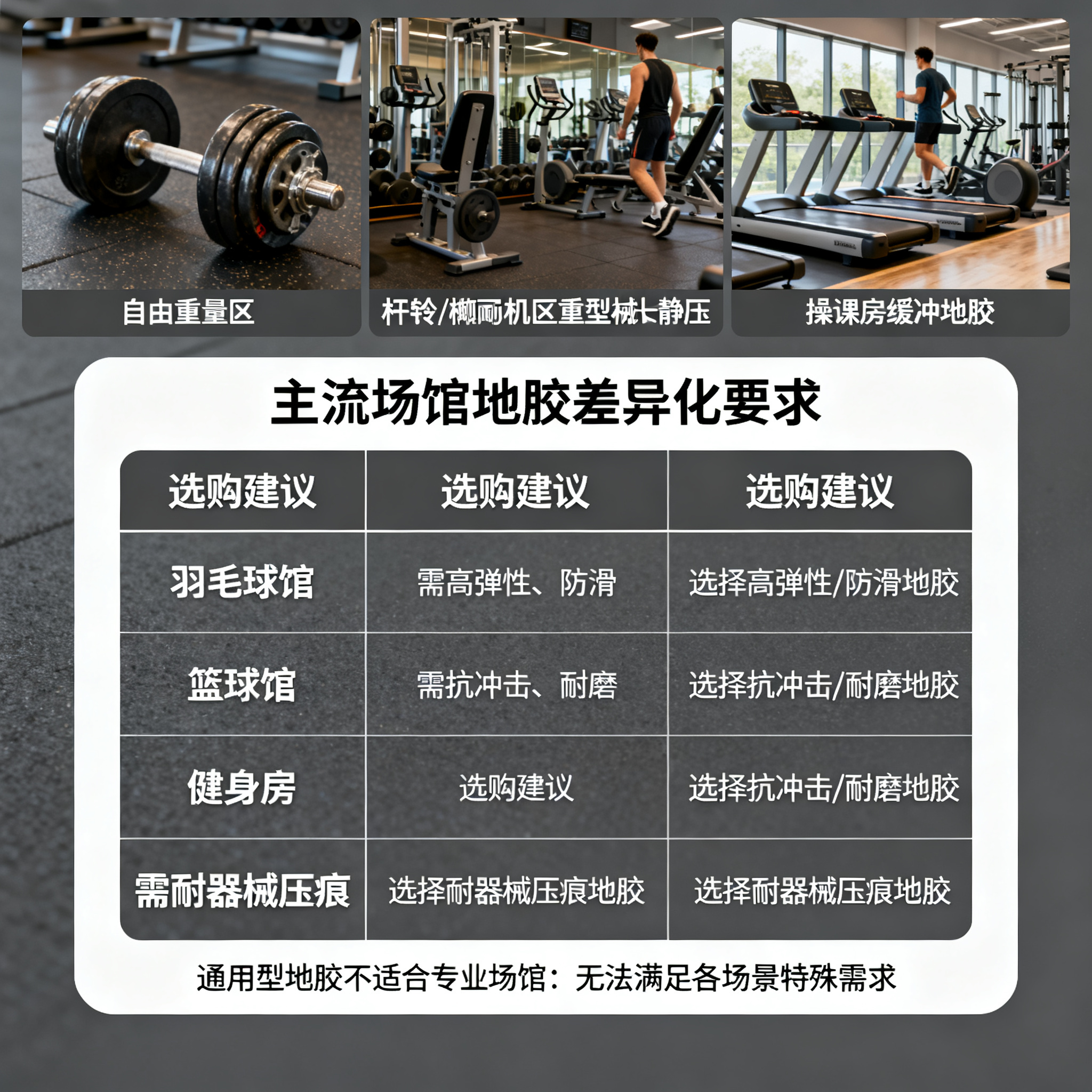 健身房:耐器械压痕是硬指标