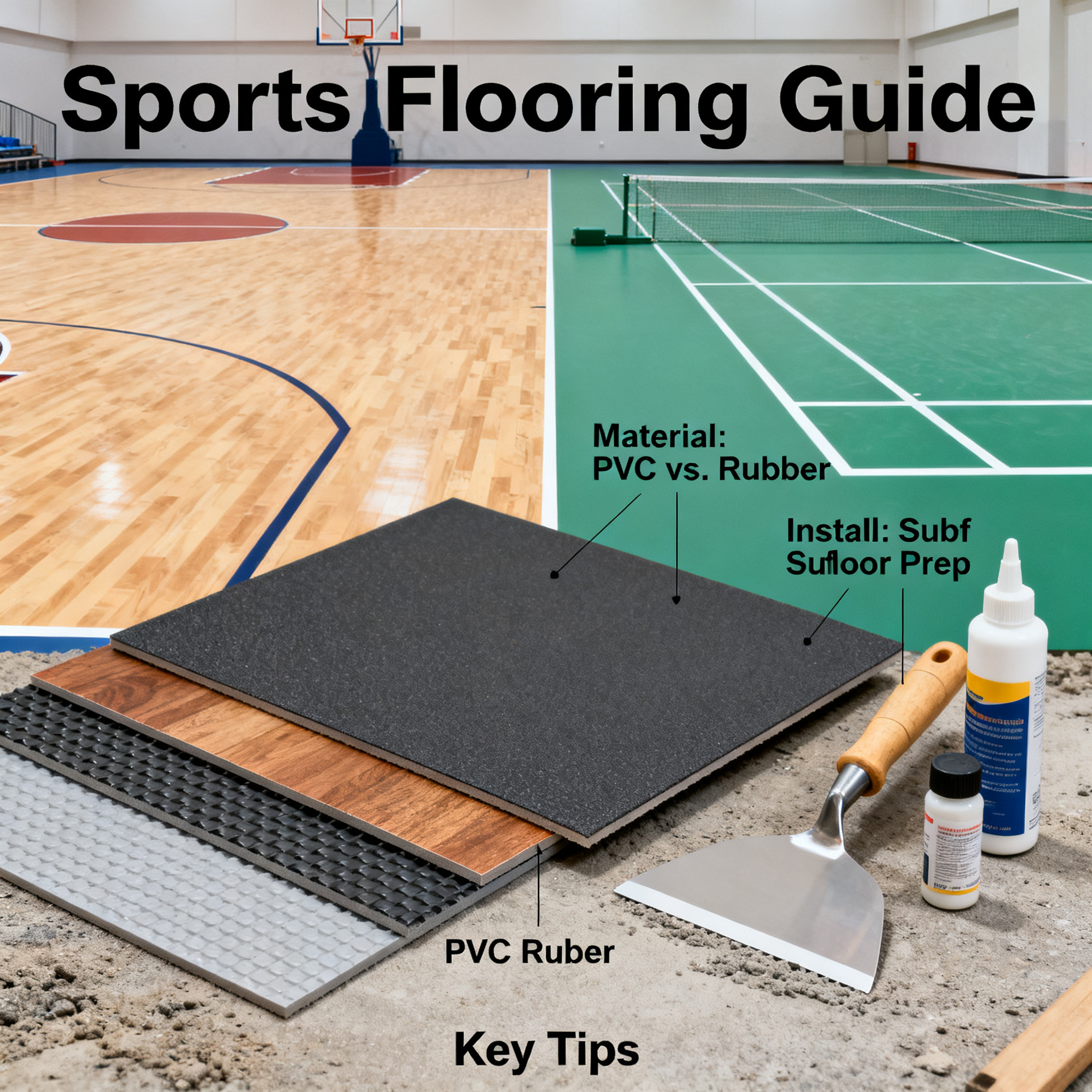 How to Choose Sports Flooring for Basketball and Badminton Courts? Material Comparison and Installation Tips You Must Read Before Laying