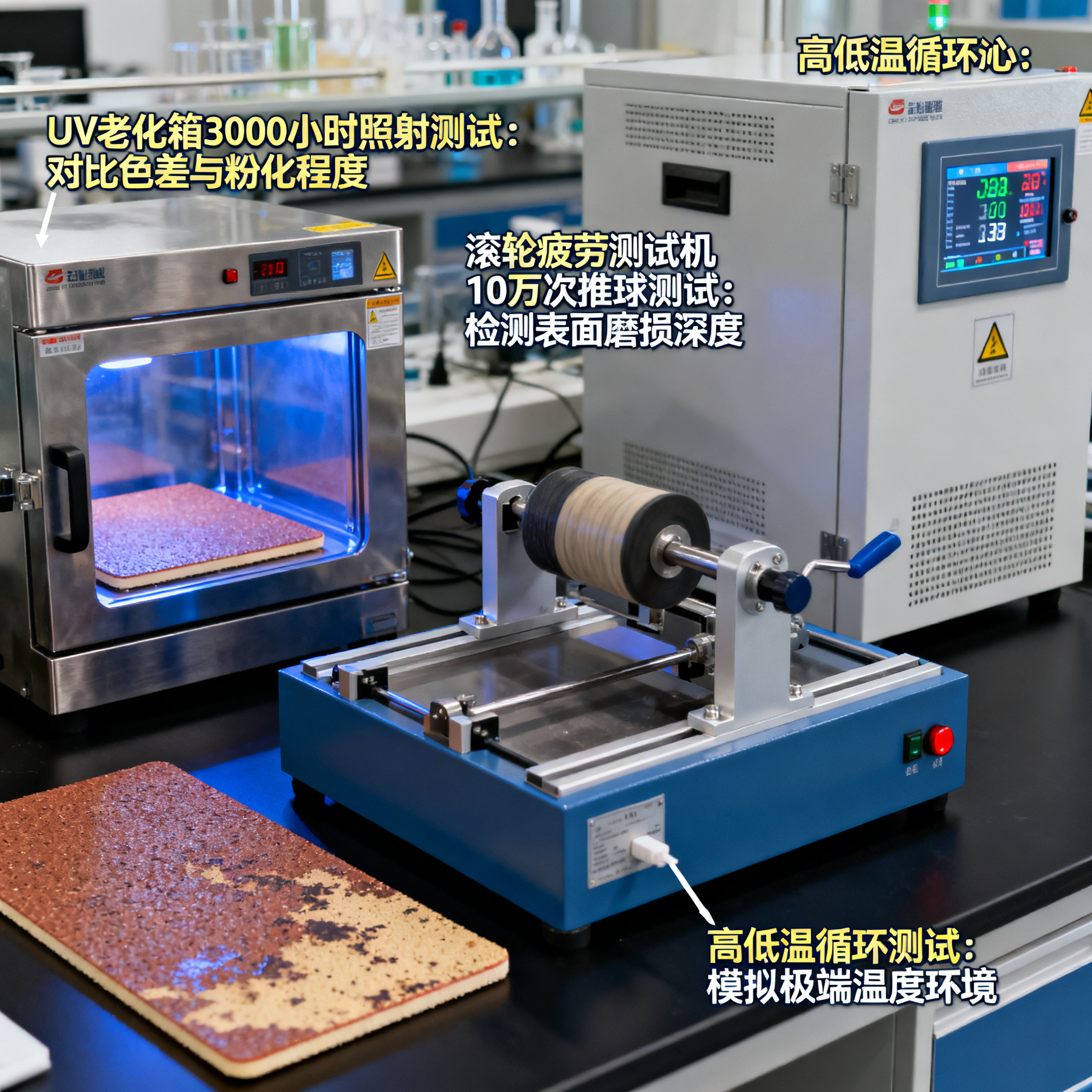 场馆地胶怕什么?品牌老化测试报告告诉你真实寿命